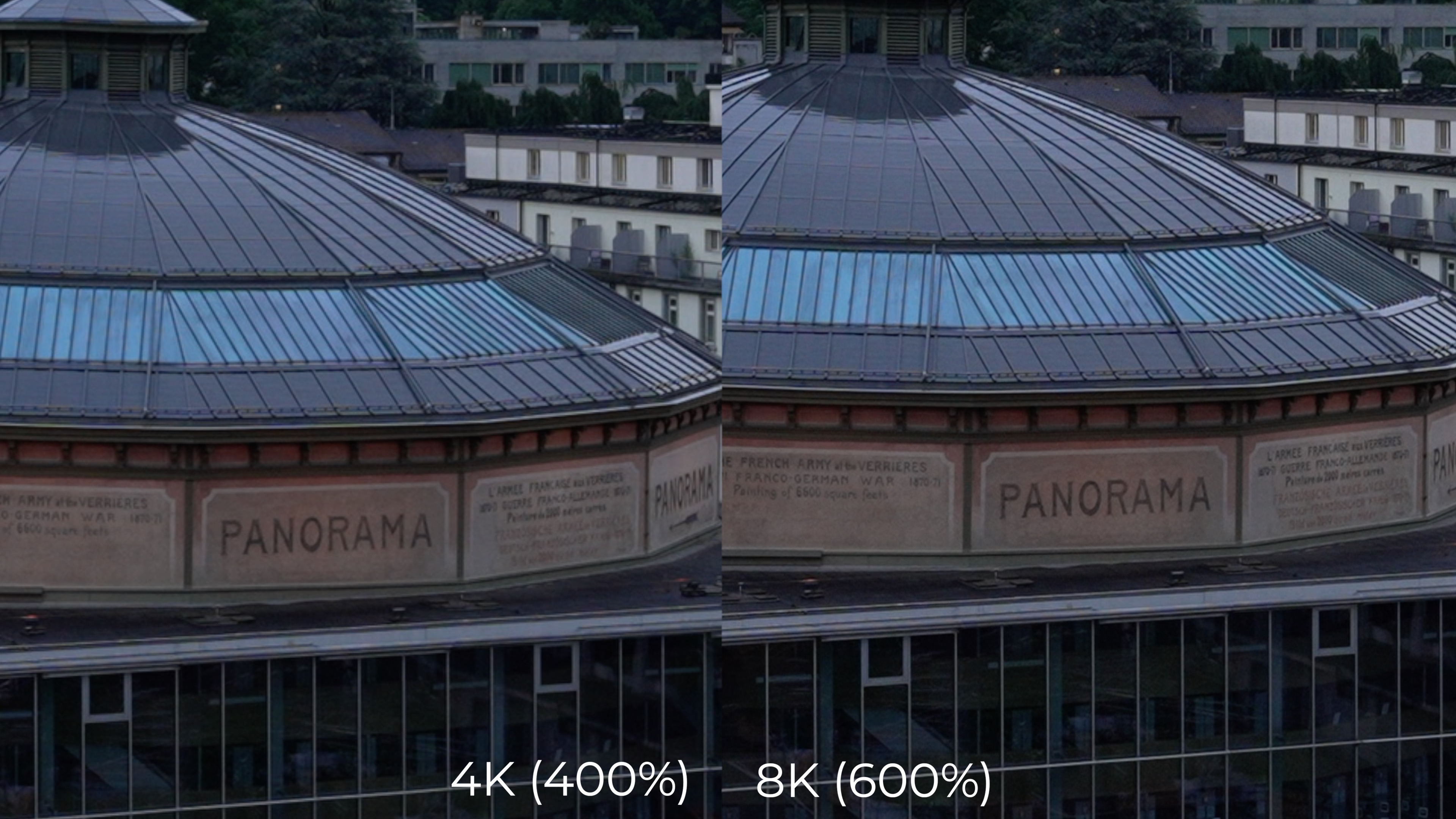 Sony Alpha 1: Vergleich von 4K und 8K mit Zoom.