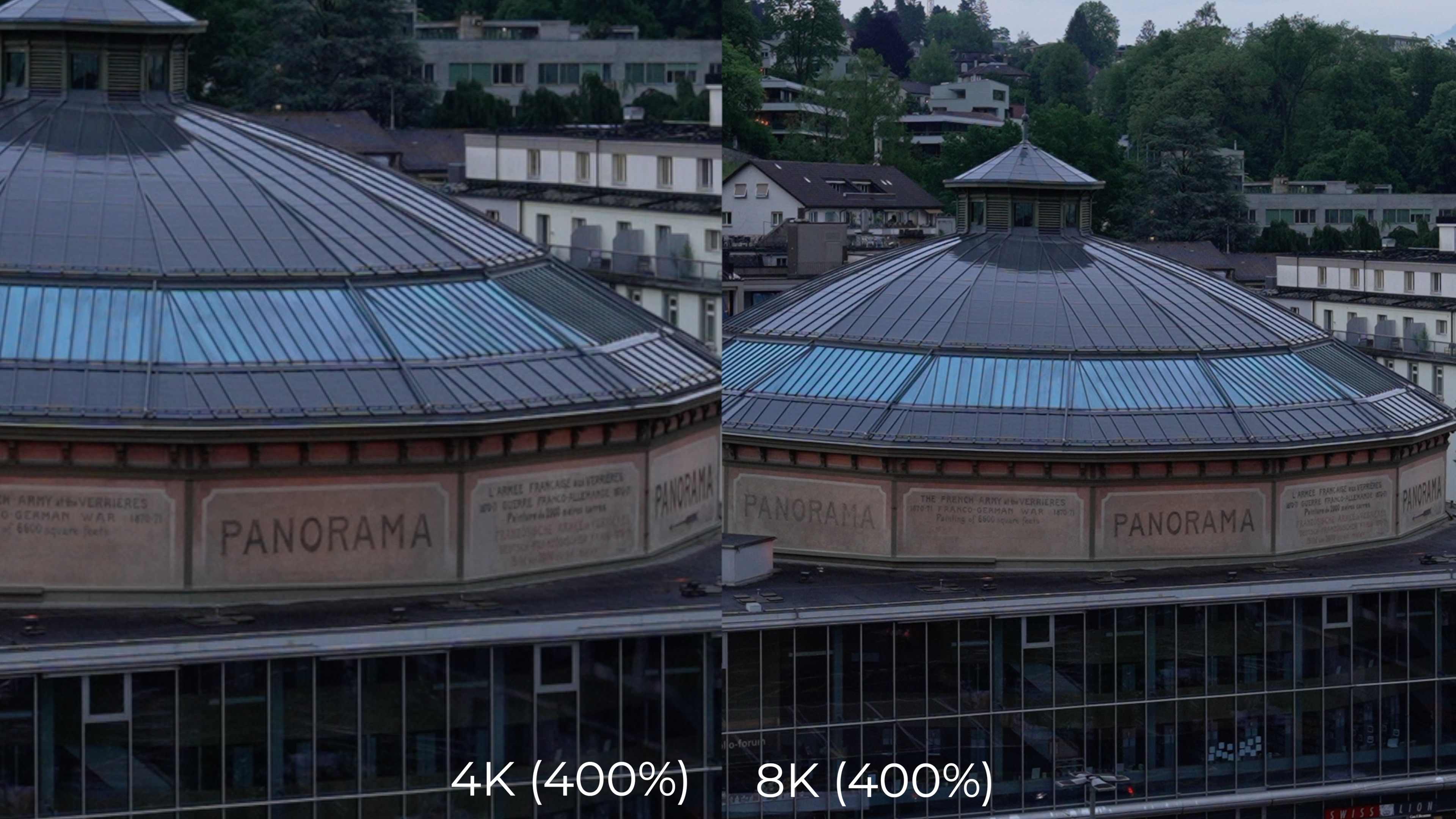 Sony Alpha 1: Vergleich von 4K und 8K mit Zoom.