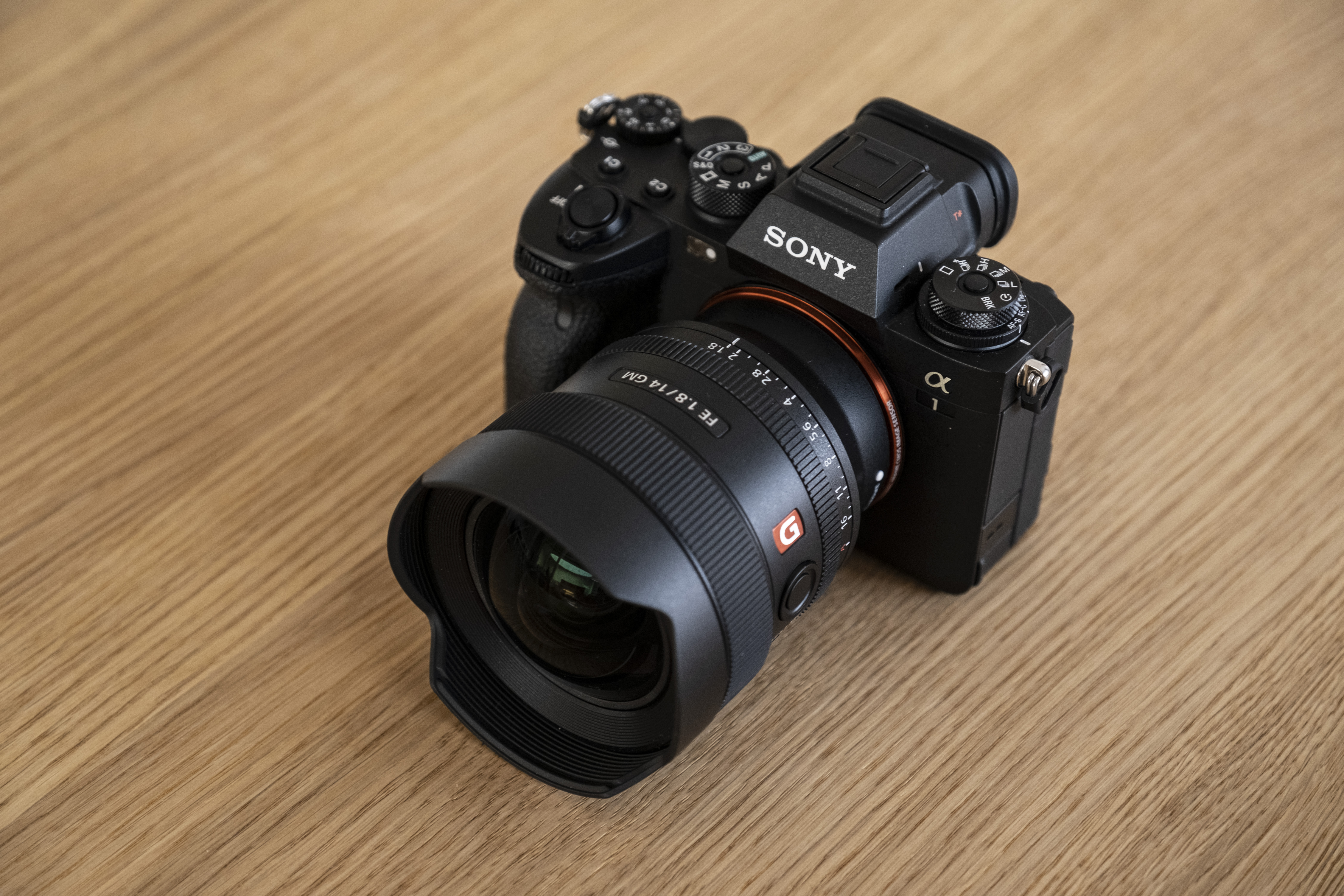 Die Sony Alpha 1 mit einem Ultraweitwinkel-Objektiv.