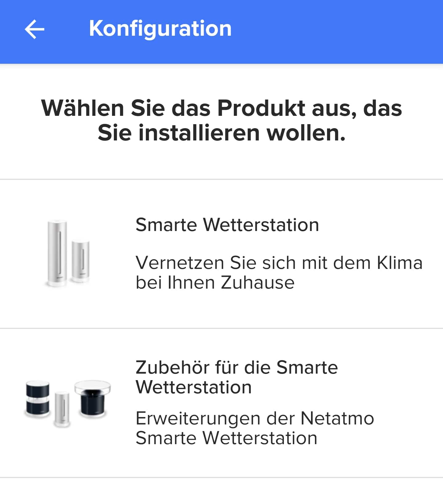 Netatmo Konfiguration