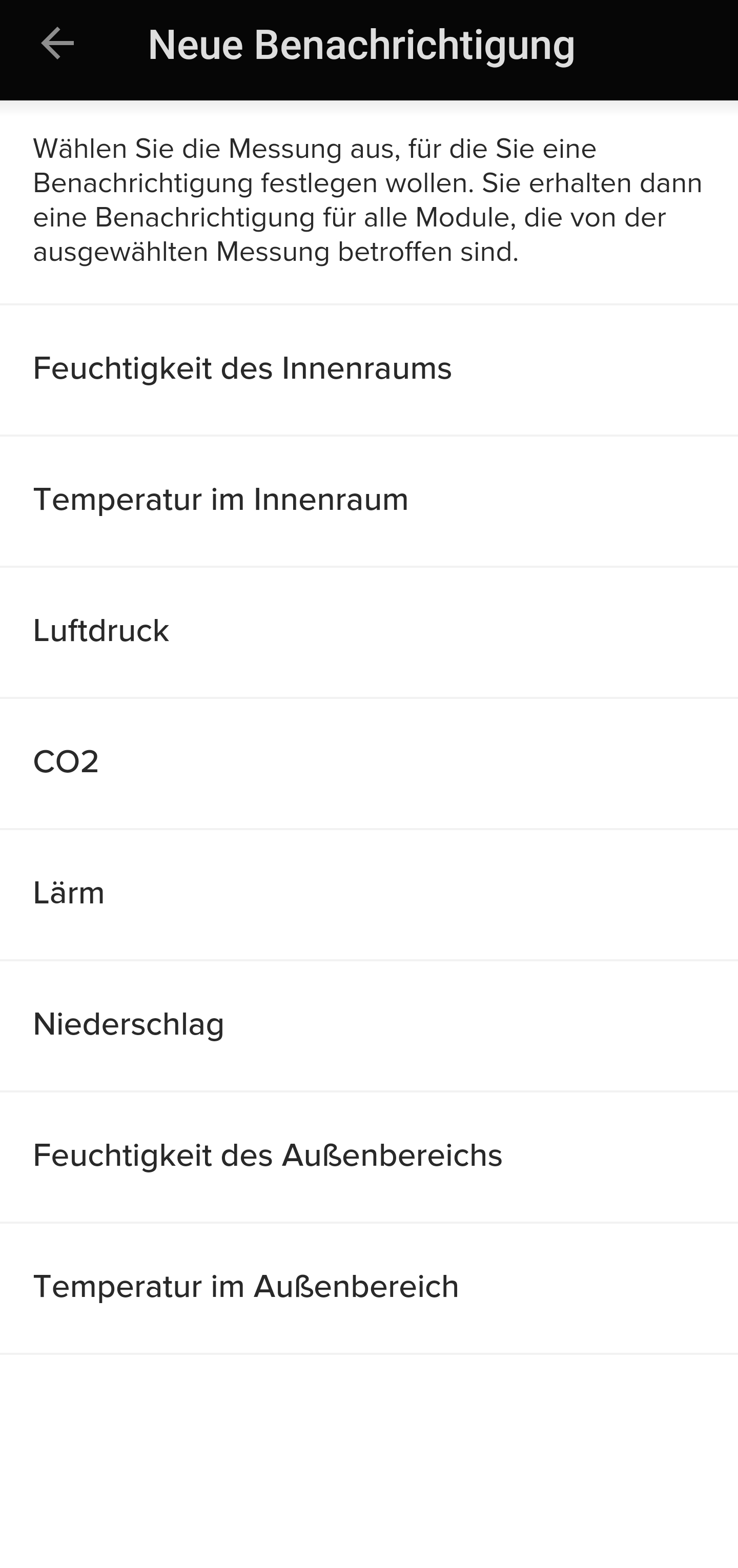 Netatmo individuelle Benachrichtigungen