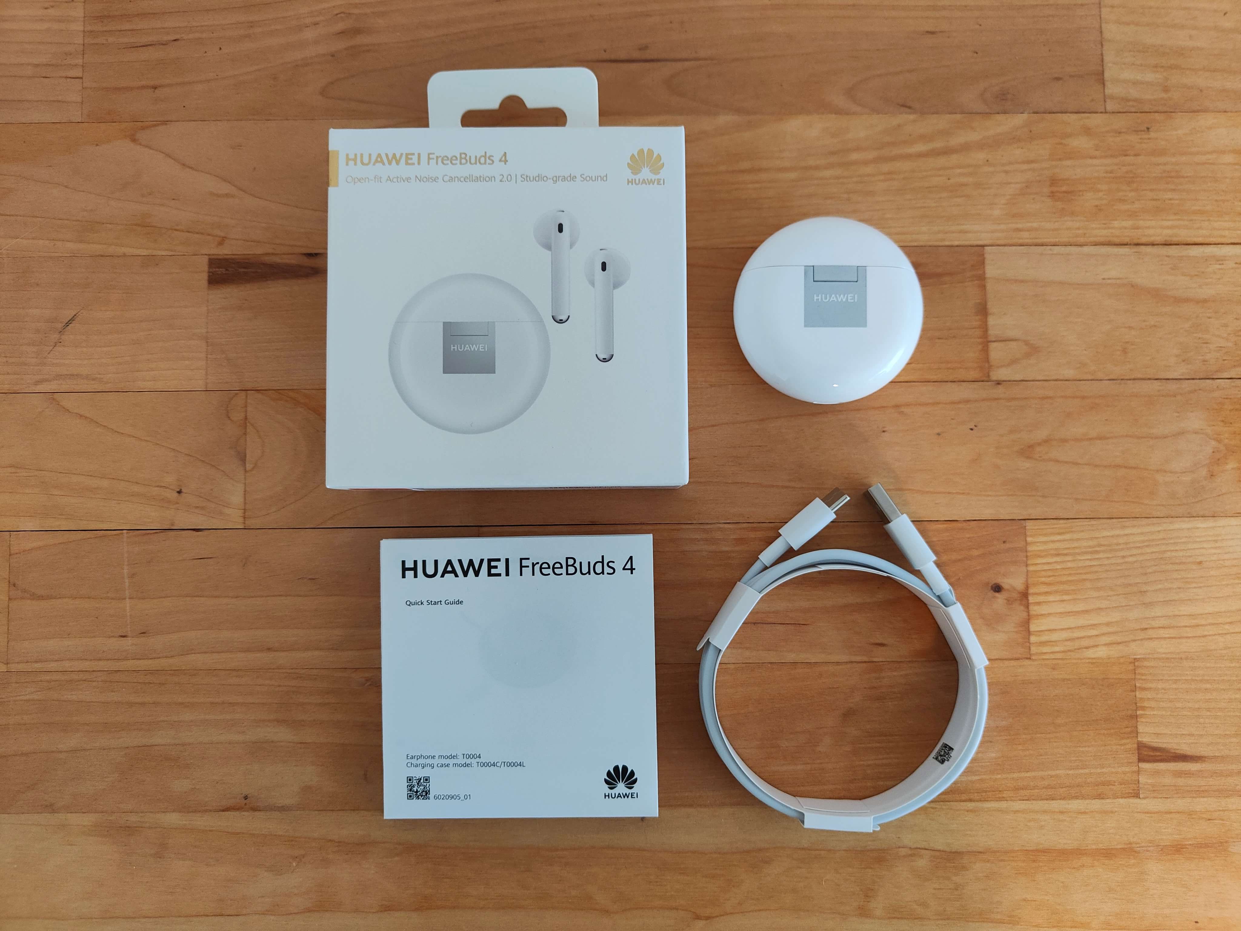 Huawei Freebuds 4 Test: Das ist in der Verpackung.