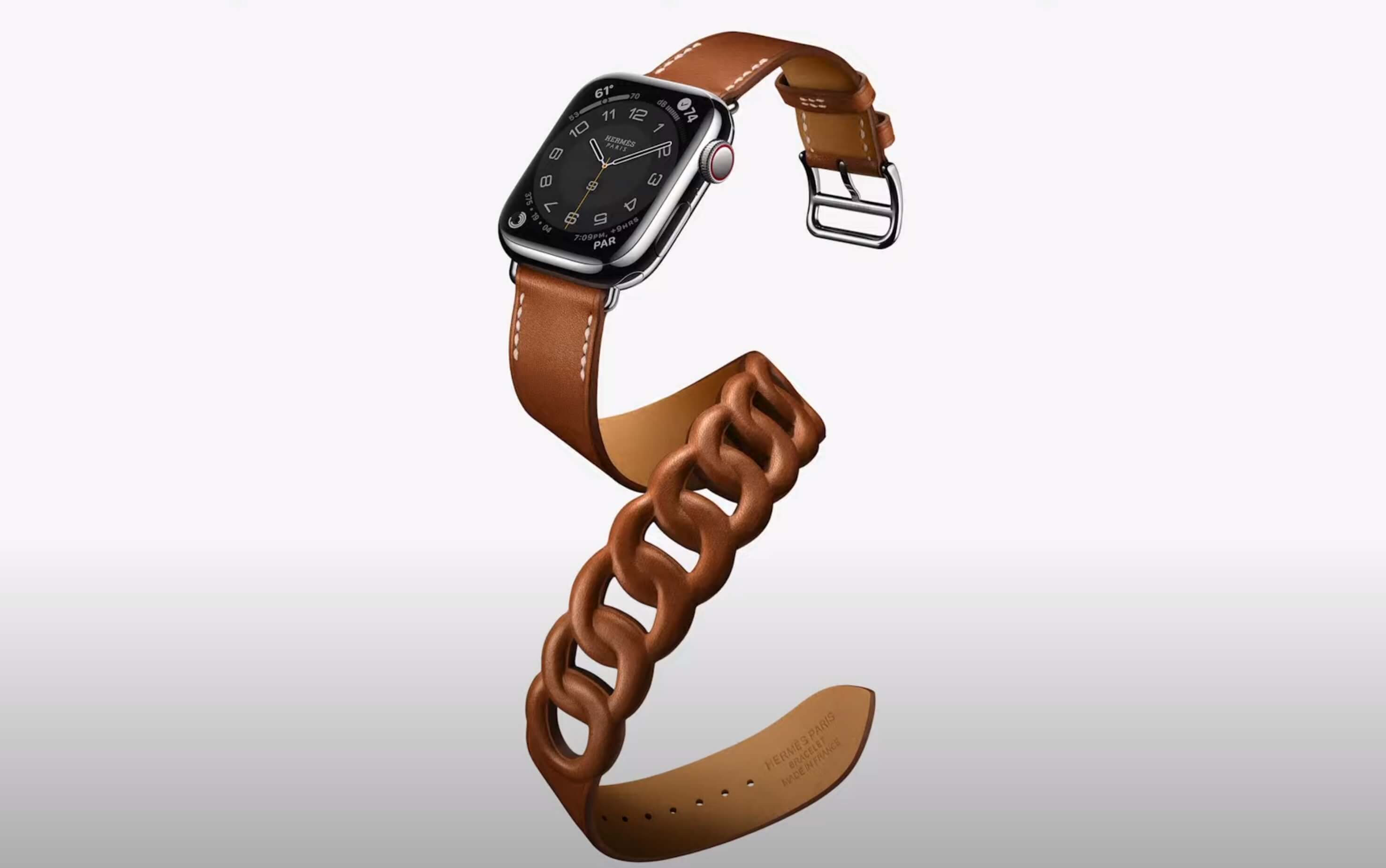 Apple Watch 7: Double Tour Band von Hermes.