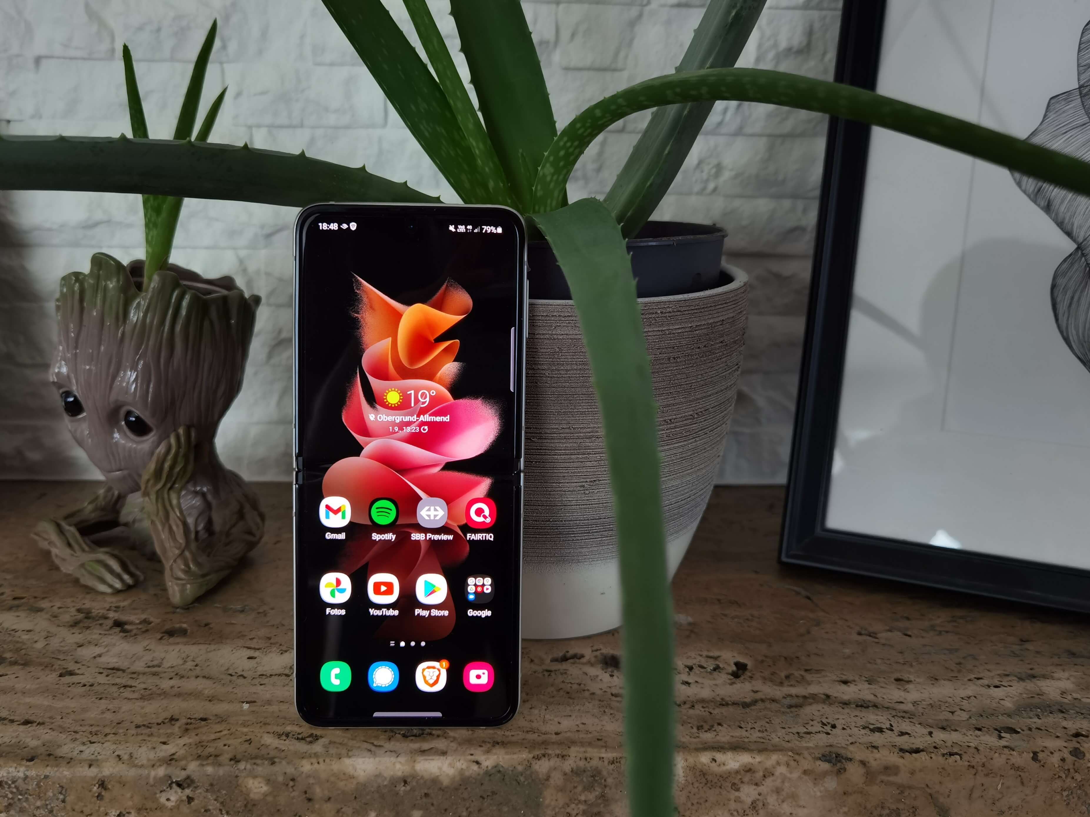 Samsung Galaxy Z Flip 3 Test: AMOLED-Bildschirm mit 120 Hertz.