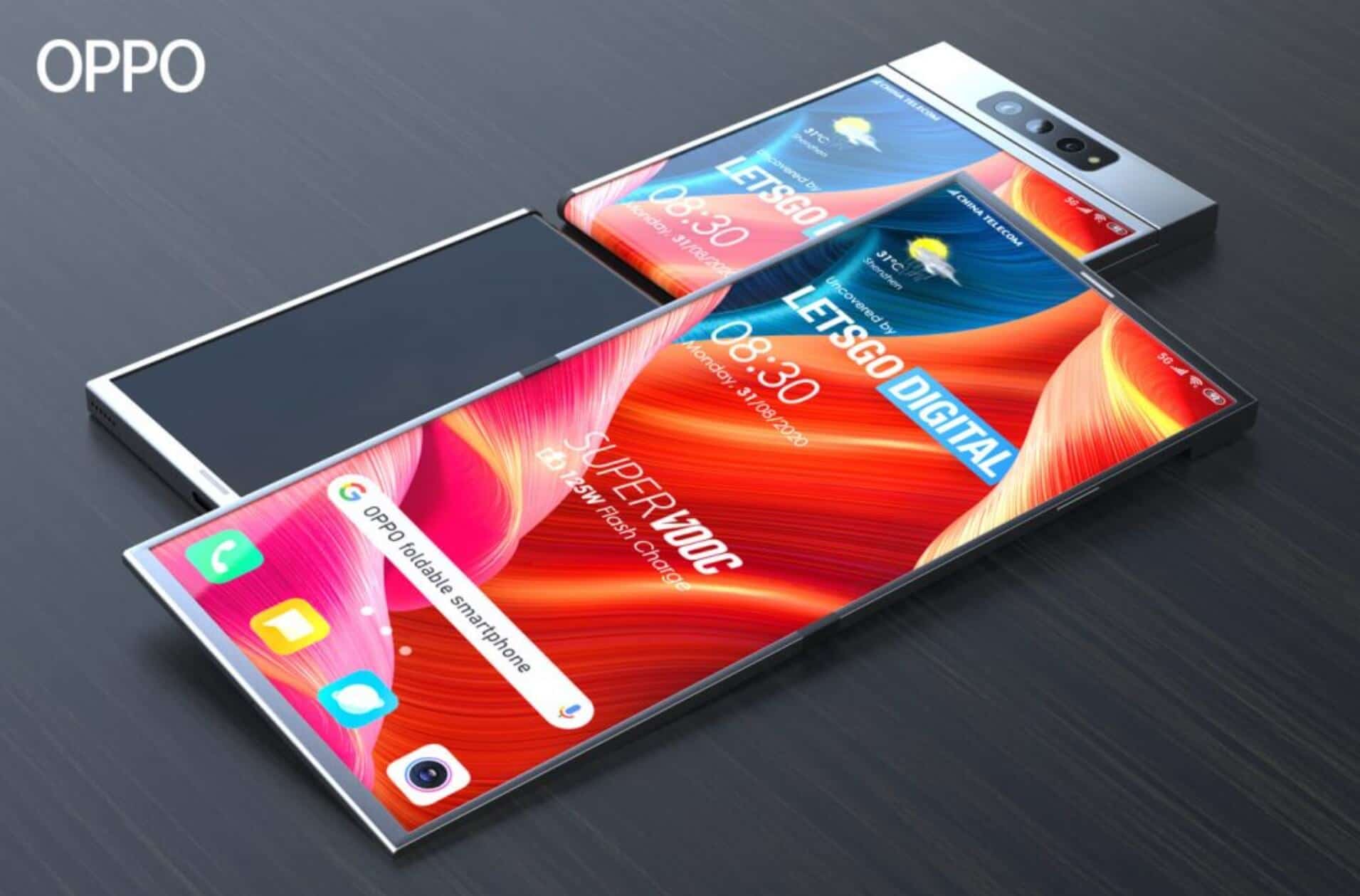 Oppo Falt-Smartphone: Konzeptbild von LetsGoDigital.