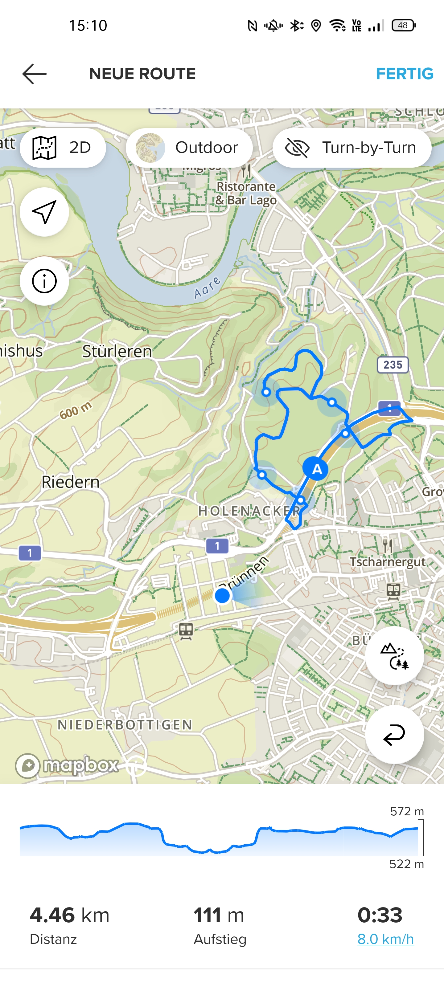 Suunto-App Routen