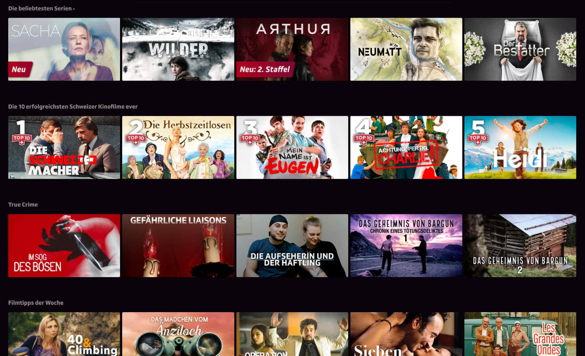 Play Suisse: Kostenlose Streaming-Anbieter aus der Schweiz.