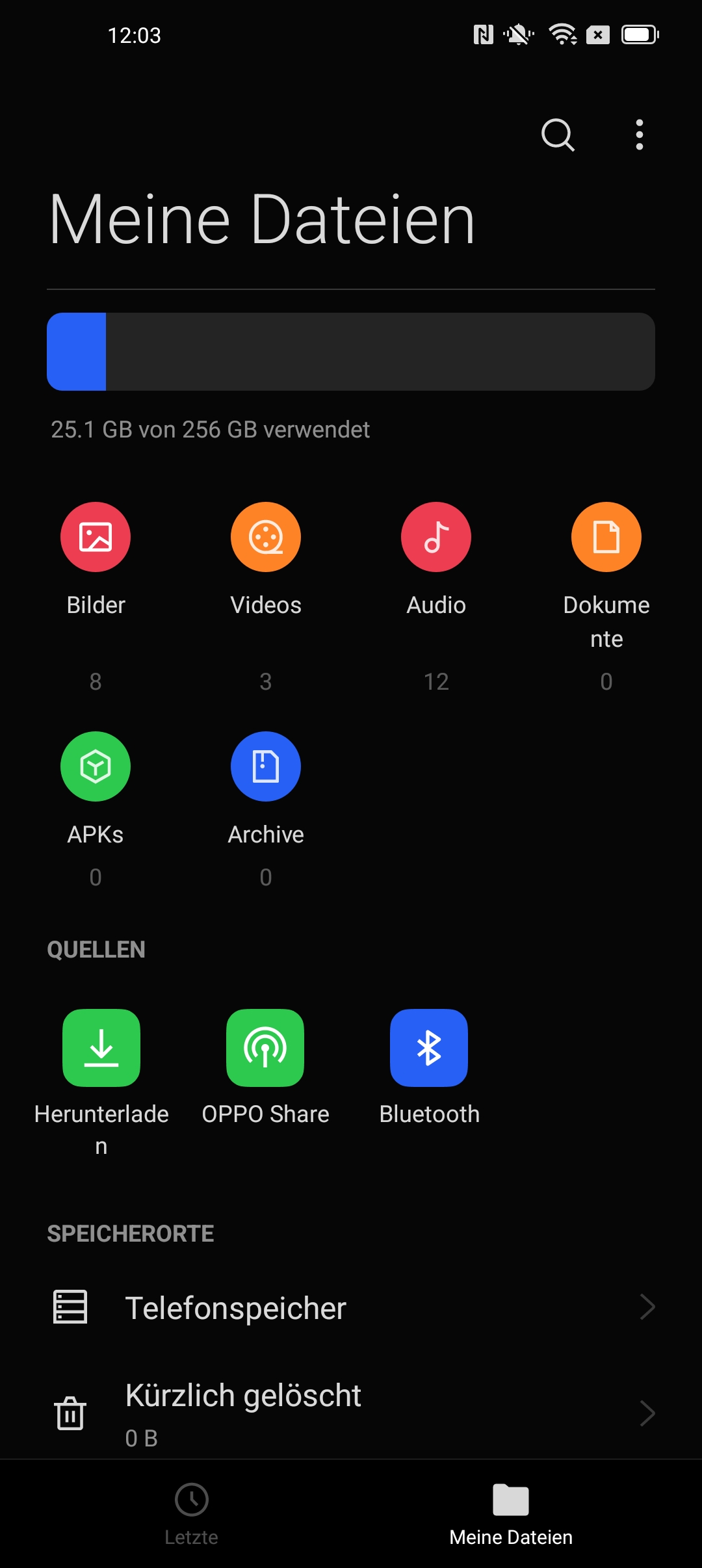 Dateimanager unter ColorOS 12
