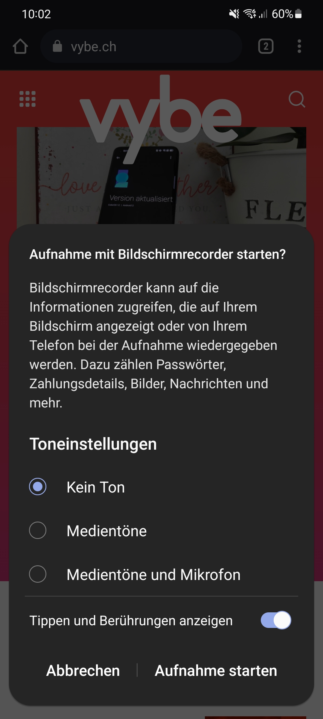 Bildschirmrecorder unter One UI