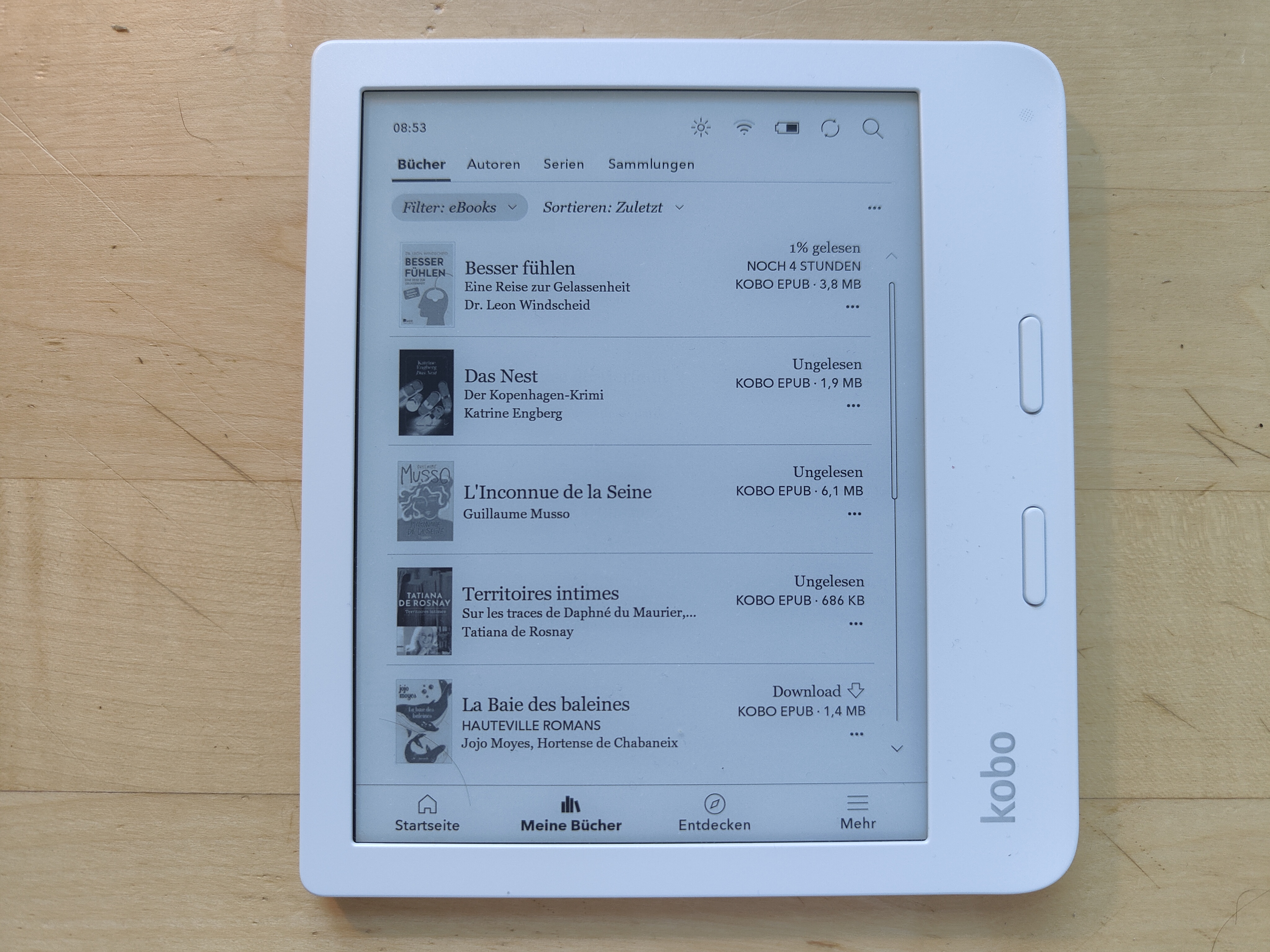 Kobo Libra 2 Bibliothek