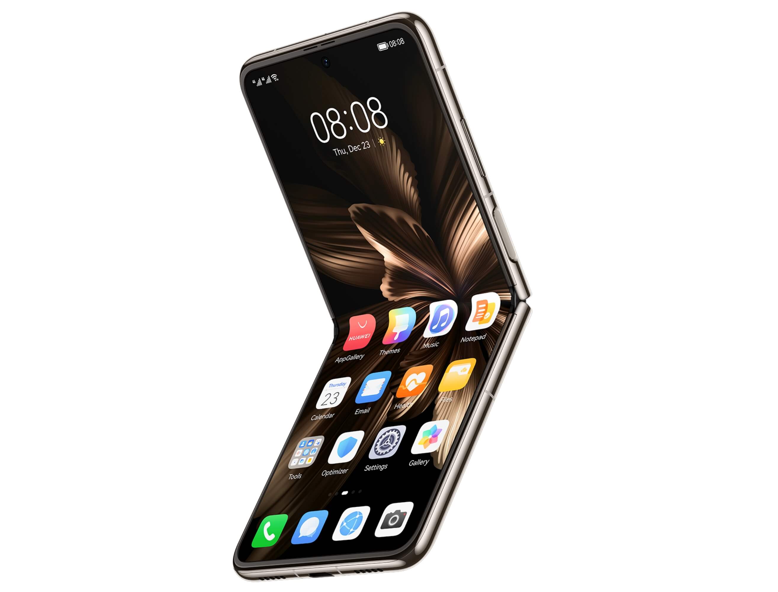Huawei P50 Pocket Premium Edition in Gold für die Schweiz ab 26. Januar erhältlich.