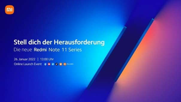 Die Einladung zum globalen Redmi Note 11 Launch-Event
