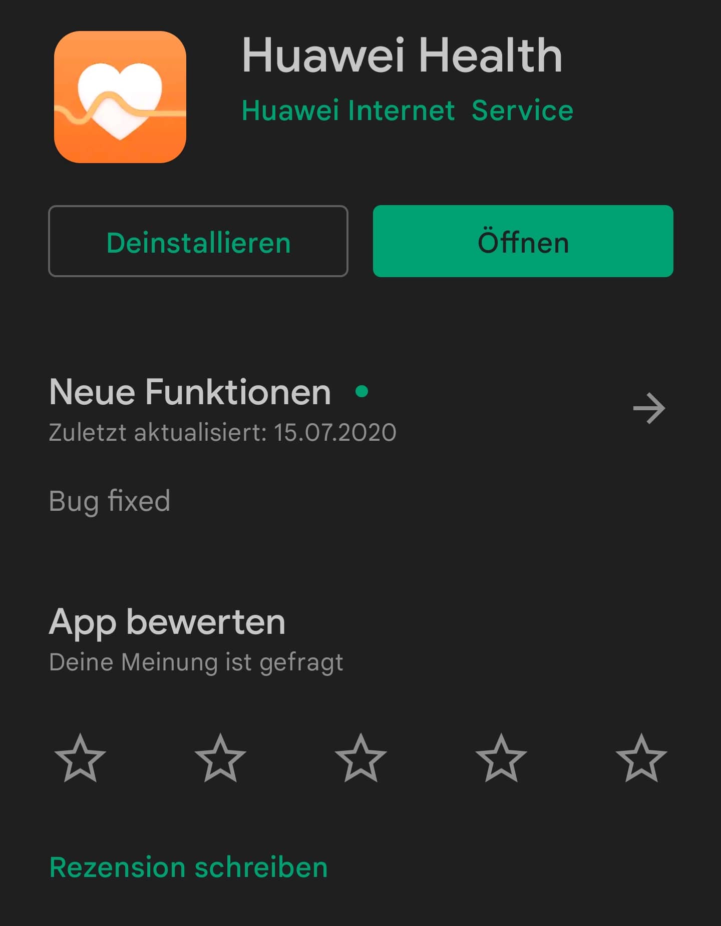 Huawei Health-App im Google Play Store