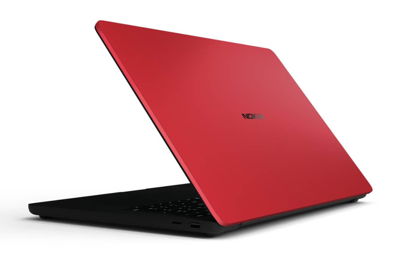 Nokia PureBook Pro in Rot.