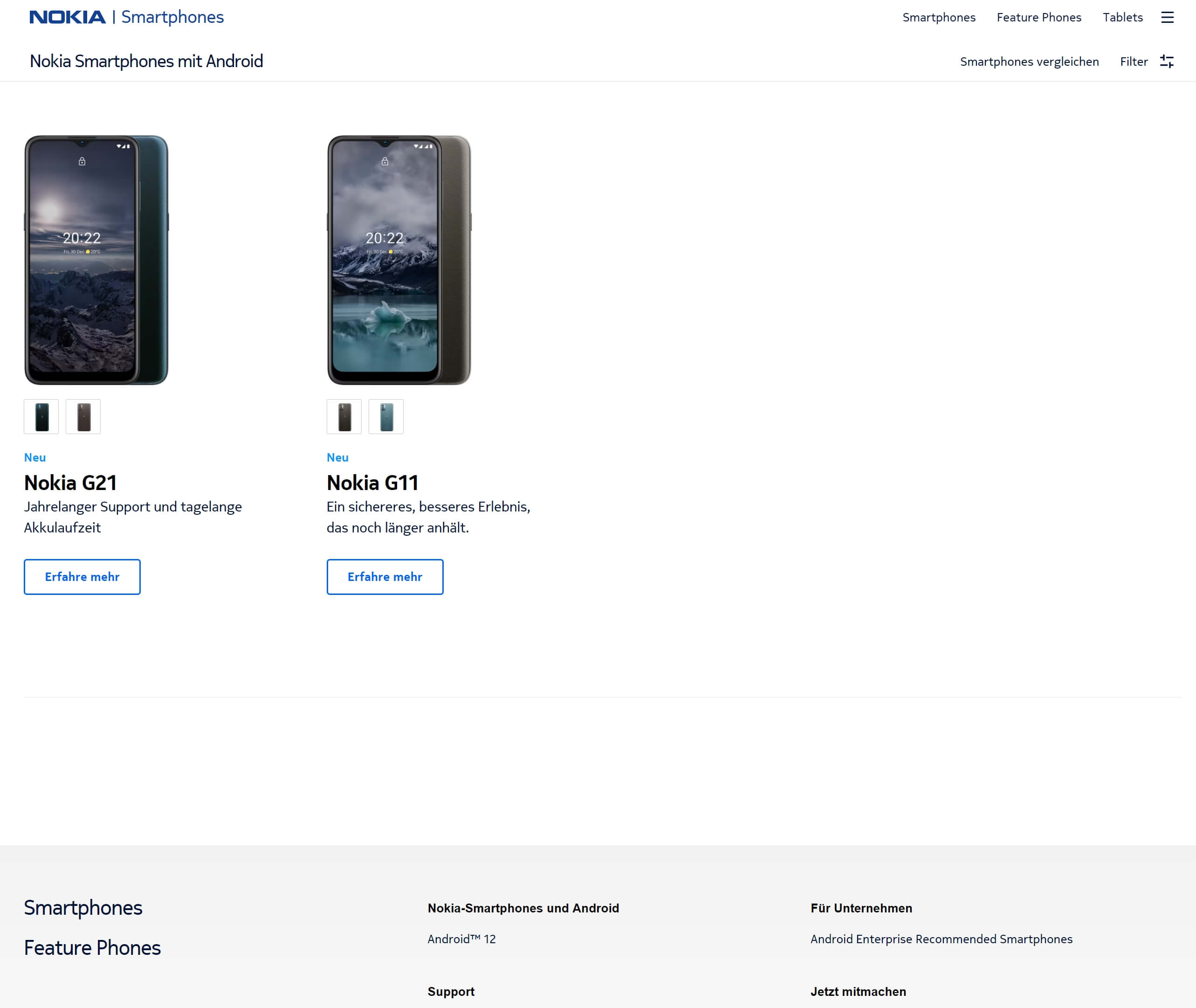 Nokia Smartphones verschwinden nach Patentklage von Schweizer Website