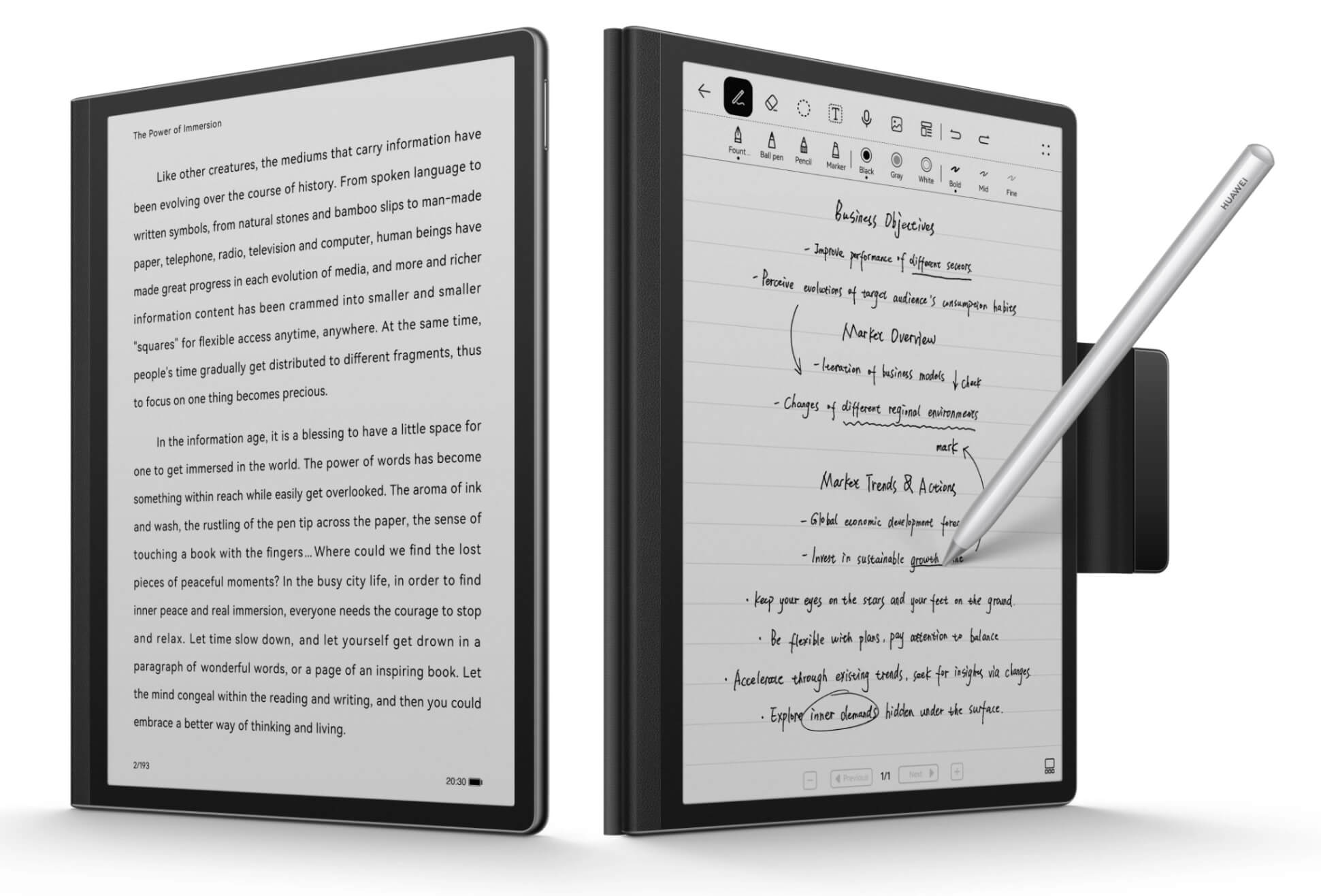 Huawei MatePad Paper ist ein eReader mit vielen Funktionen.