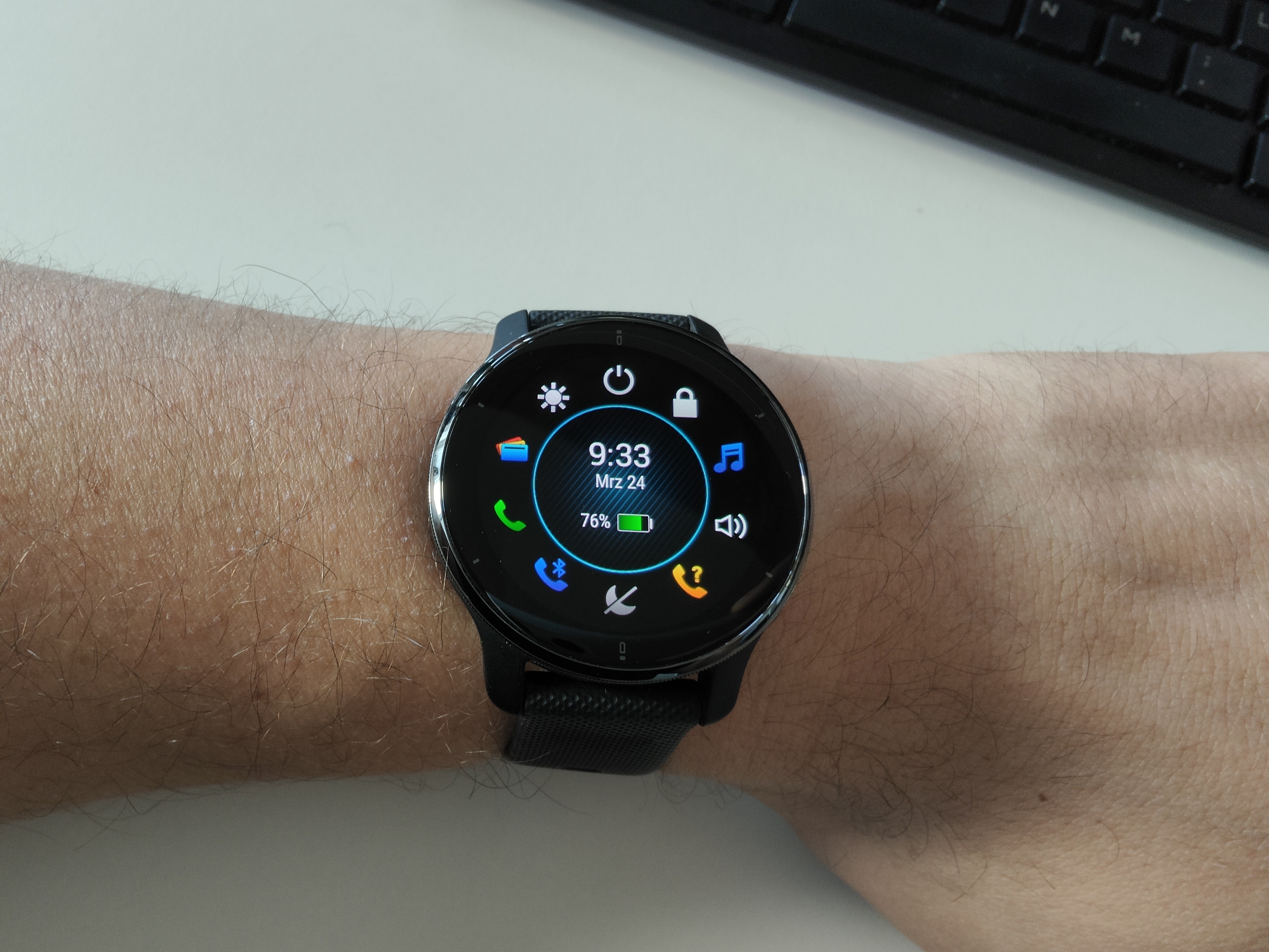 Schnelleinstellungen auf der Garmin Venu 2 Plus