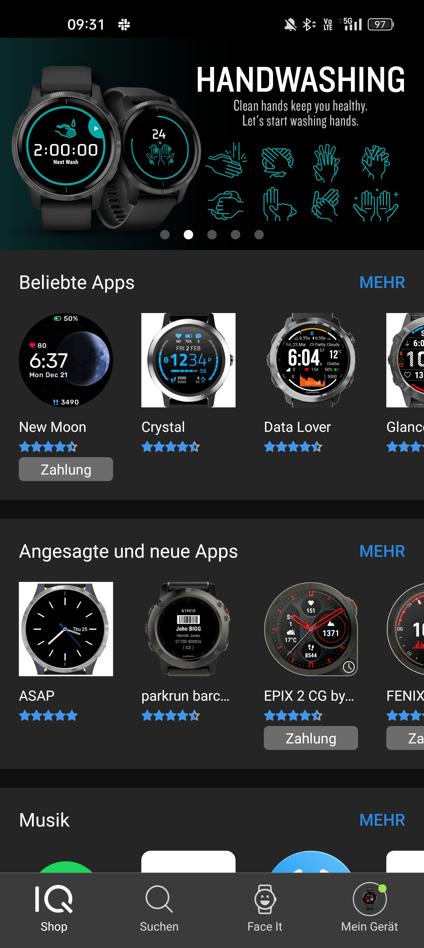 Screenshot Connect IQ Garmin