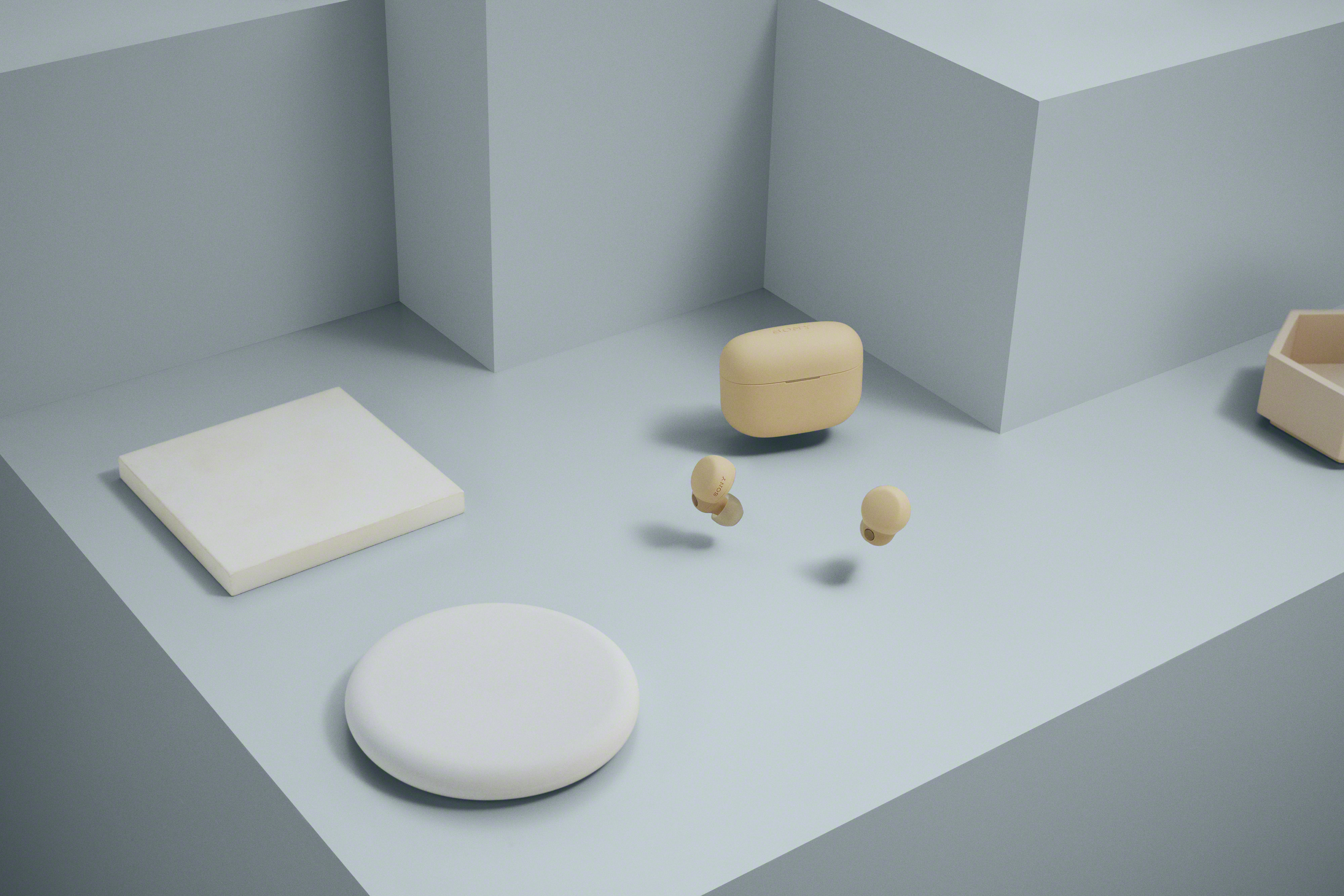 Die Sony LinkBuds S in Ecru