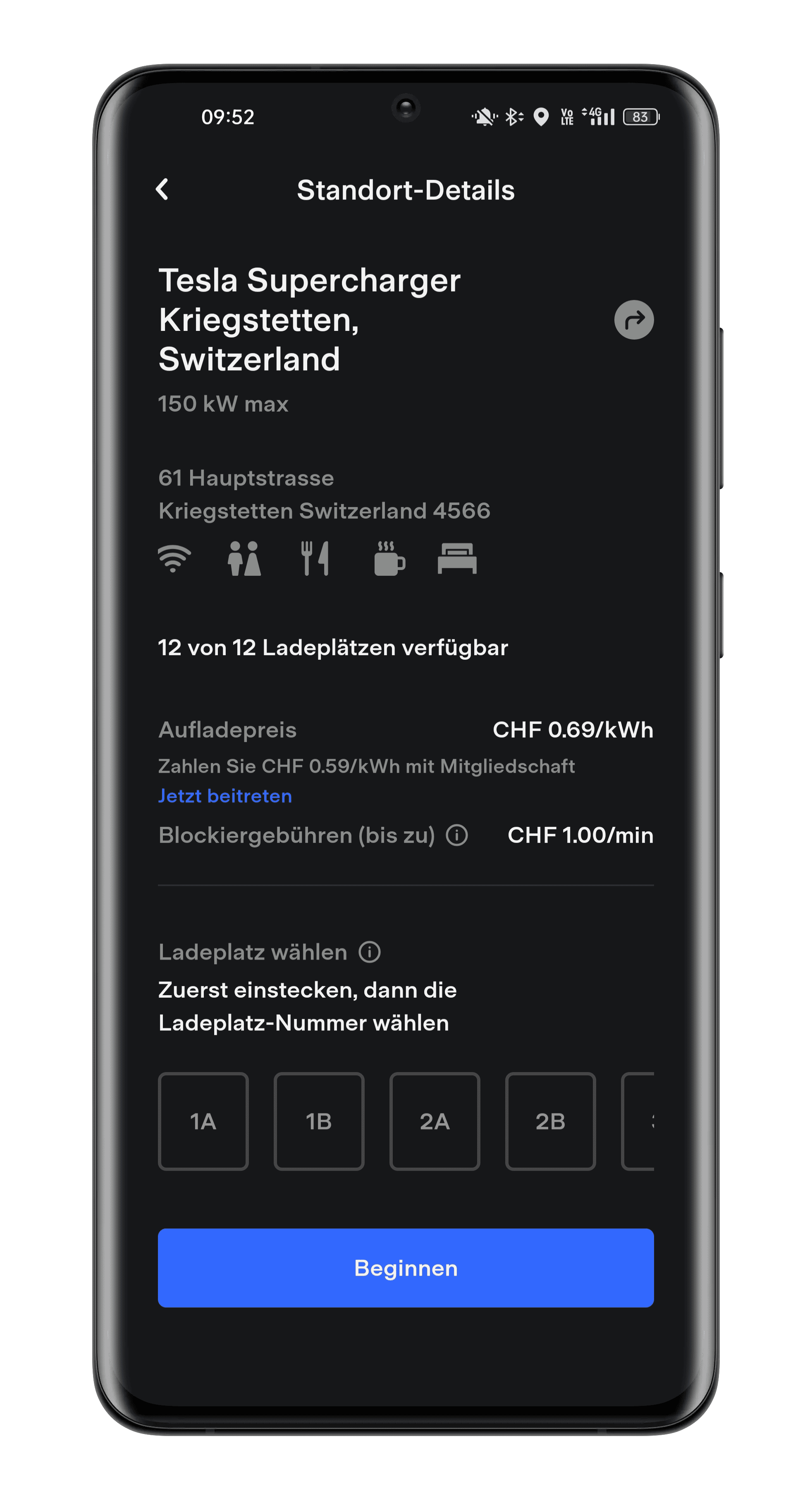 Neu lassen sich auch Fremdmarken in der Schweiz an Superchargern aufladen