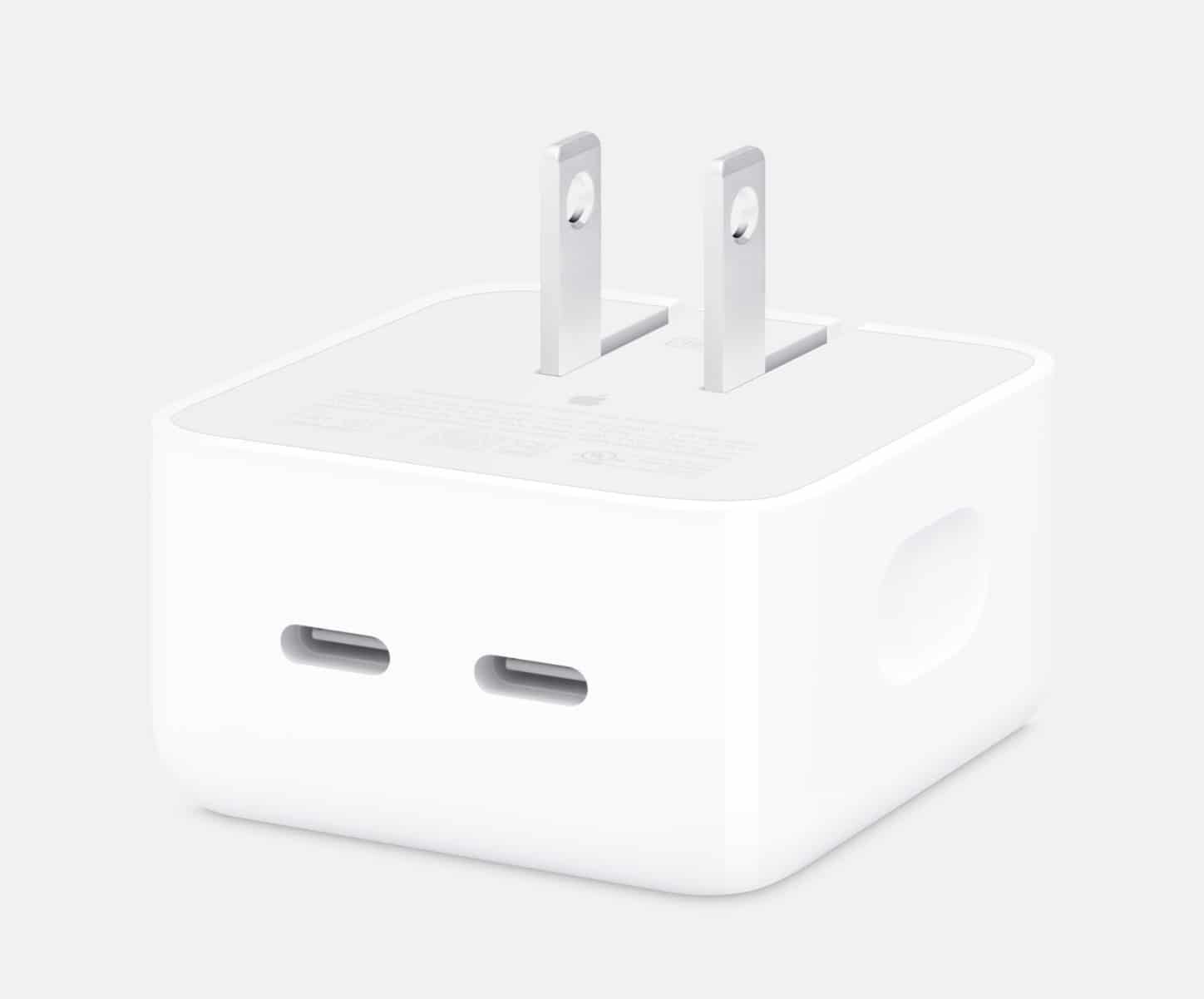 Apple Compact Power Adapter mit 35 Watt und 2 USB-C-Anschluessen