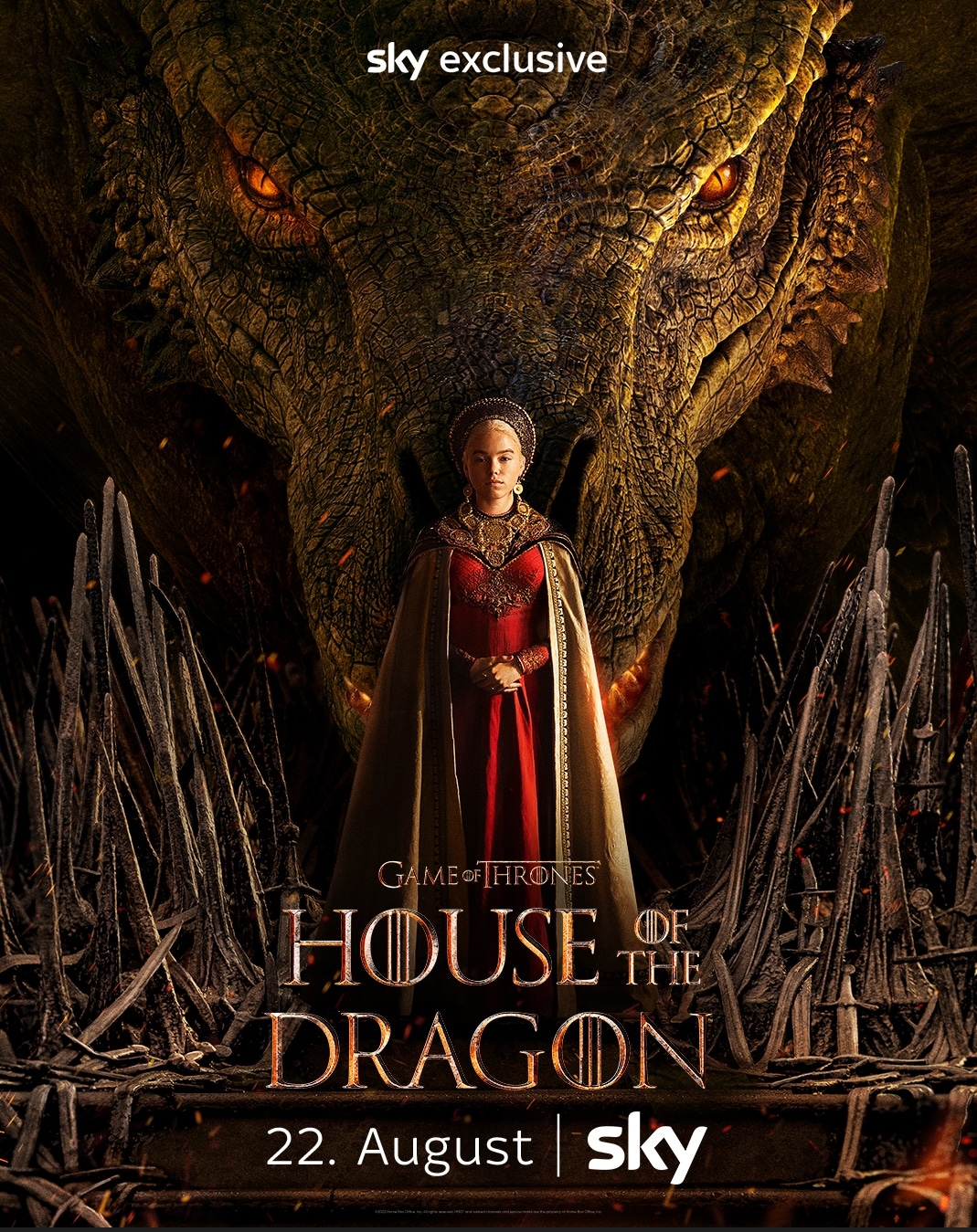 House of the Dragon offizielles Poster von Sky.