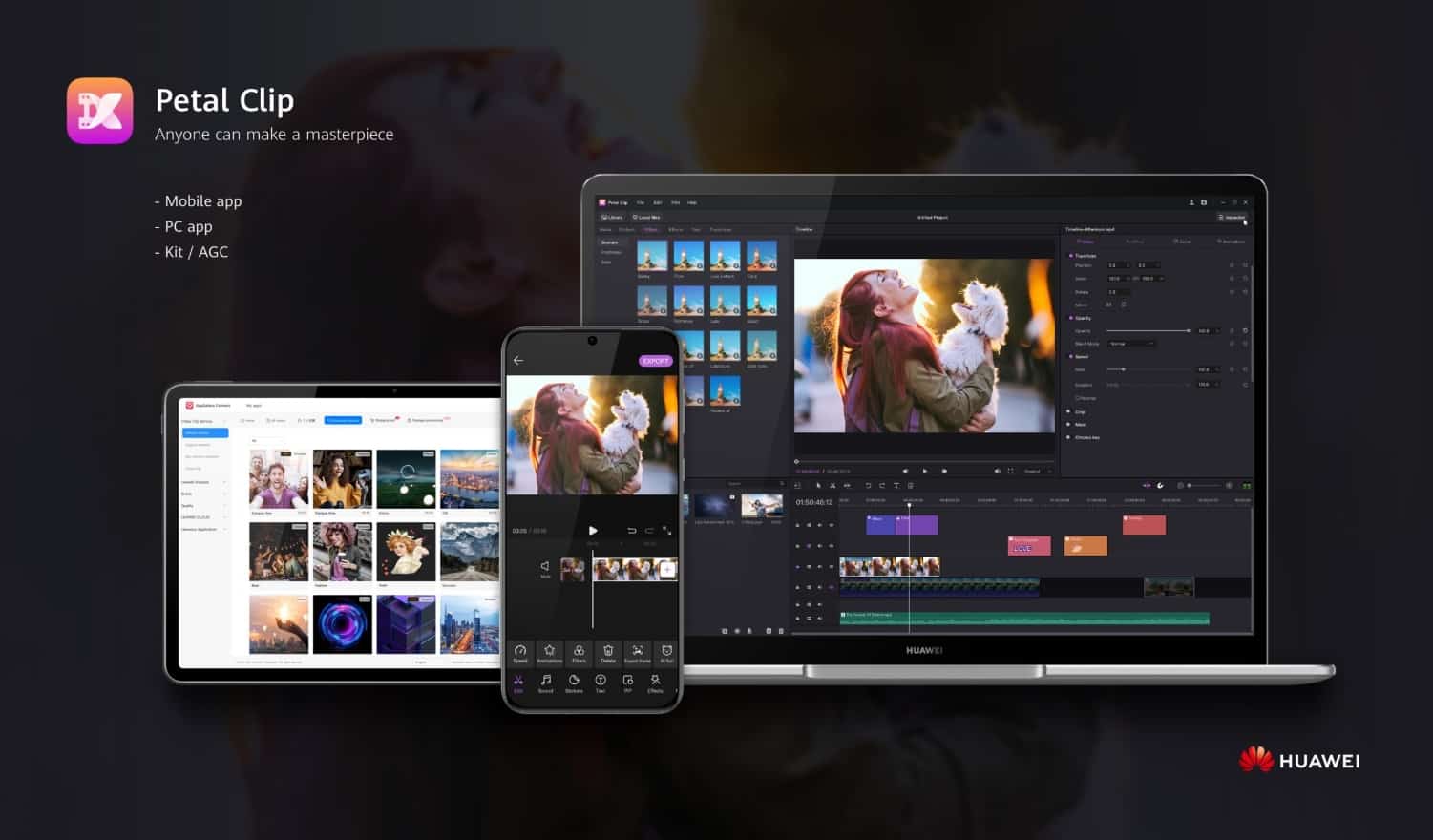 Petal Clip: Videoschnittprogramm von Huawei.
