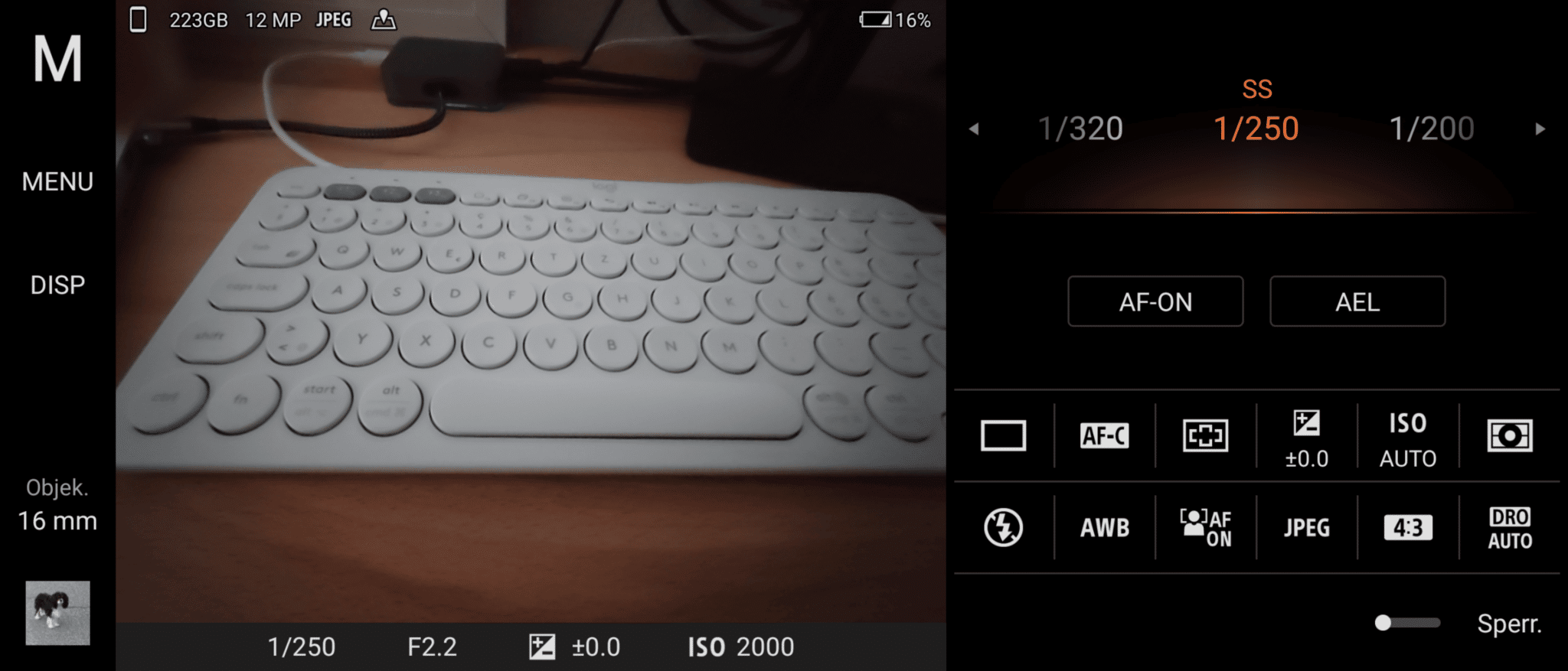 Die Photo Pro App auf dem Sony Xperia 1 IV