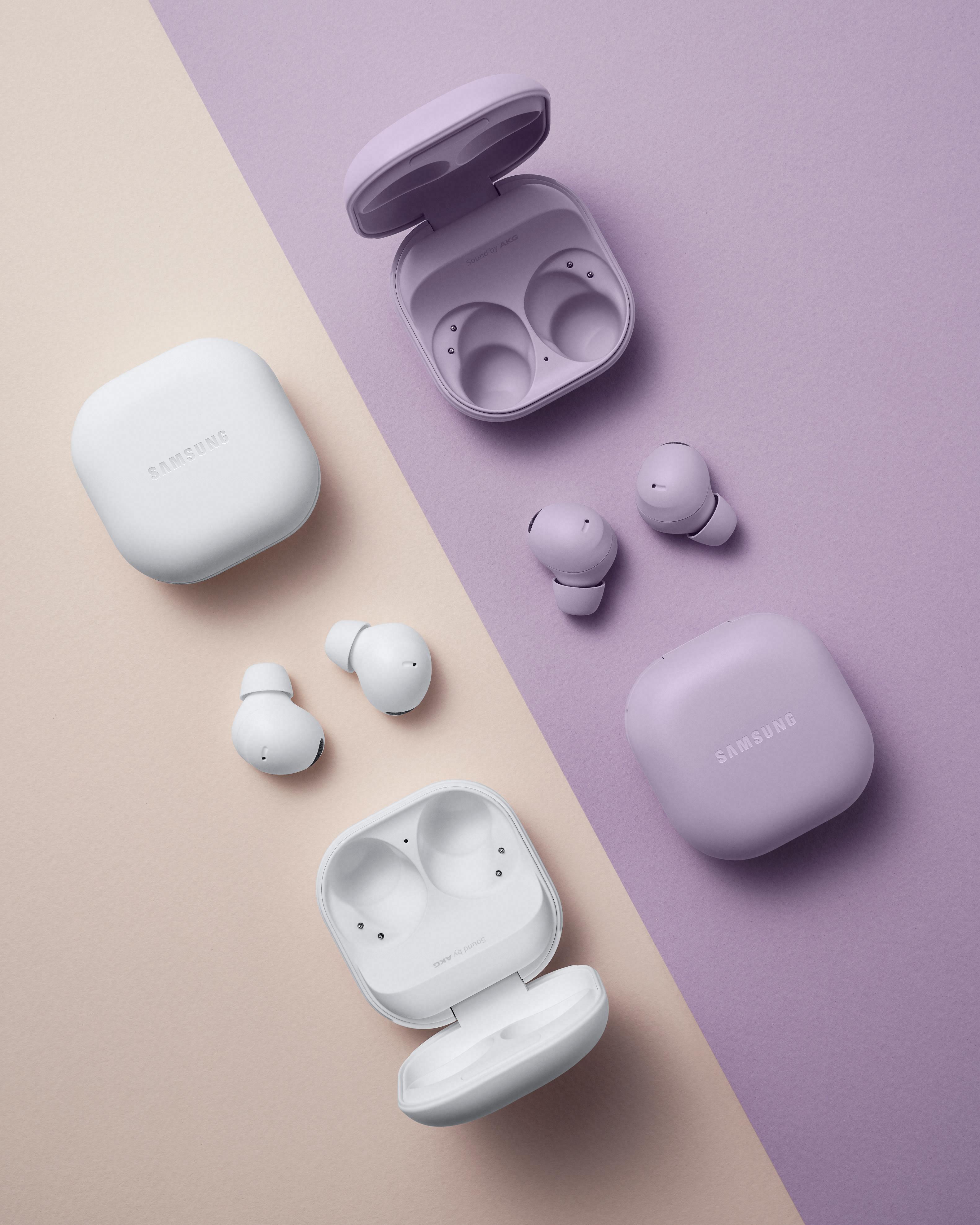 Samsung Galaxy Buds2 Pro in Purple und Weiss