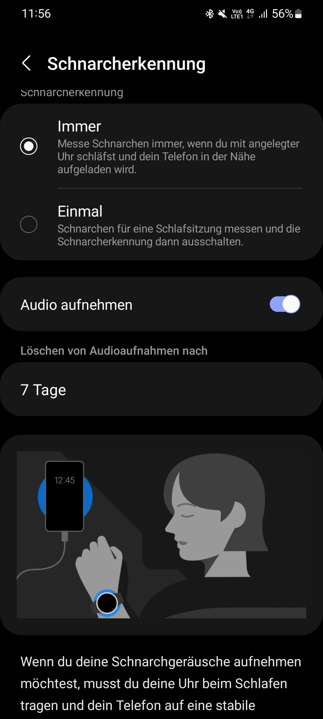 Samsung Galaxy Watch5 (Pro) Schnarcherkennung