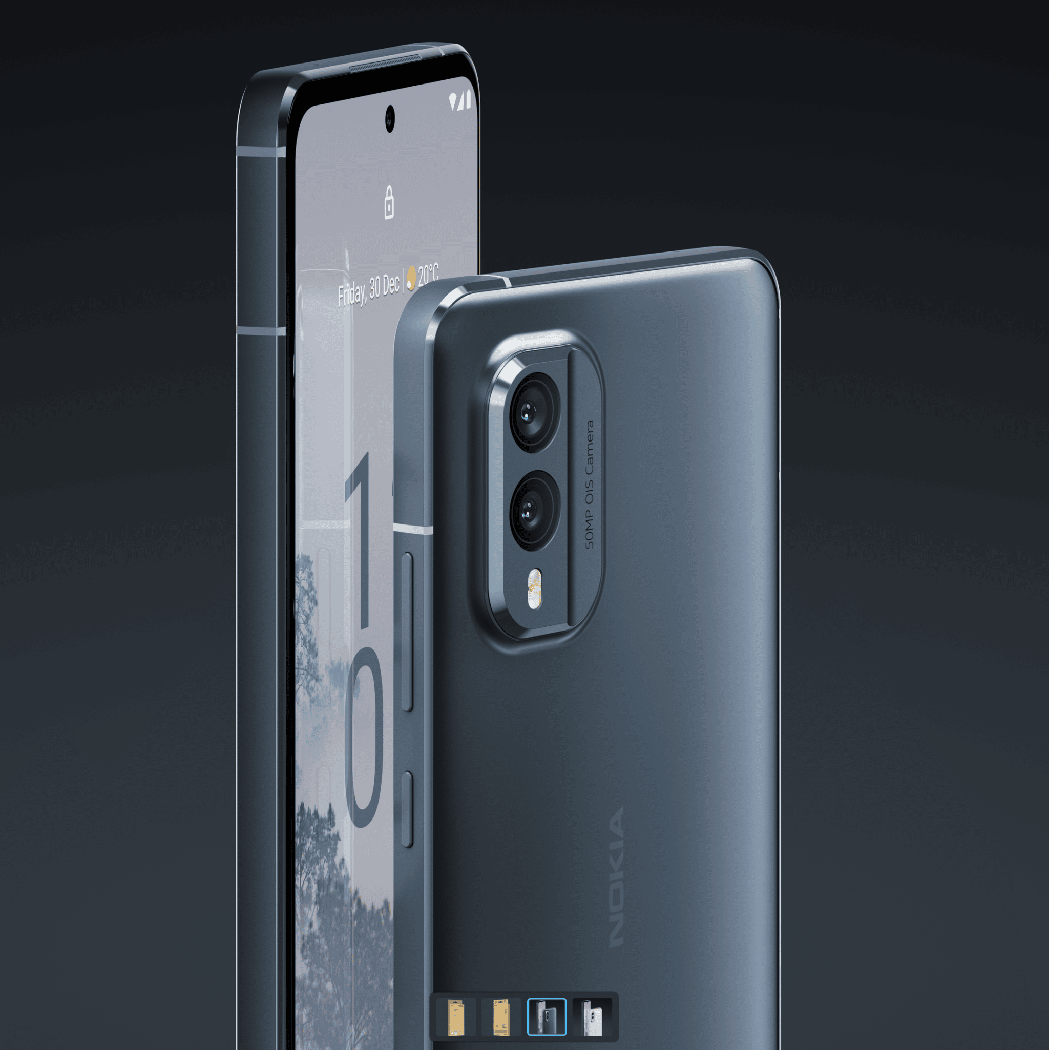 Nokia X30 5G in Blau.