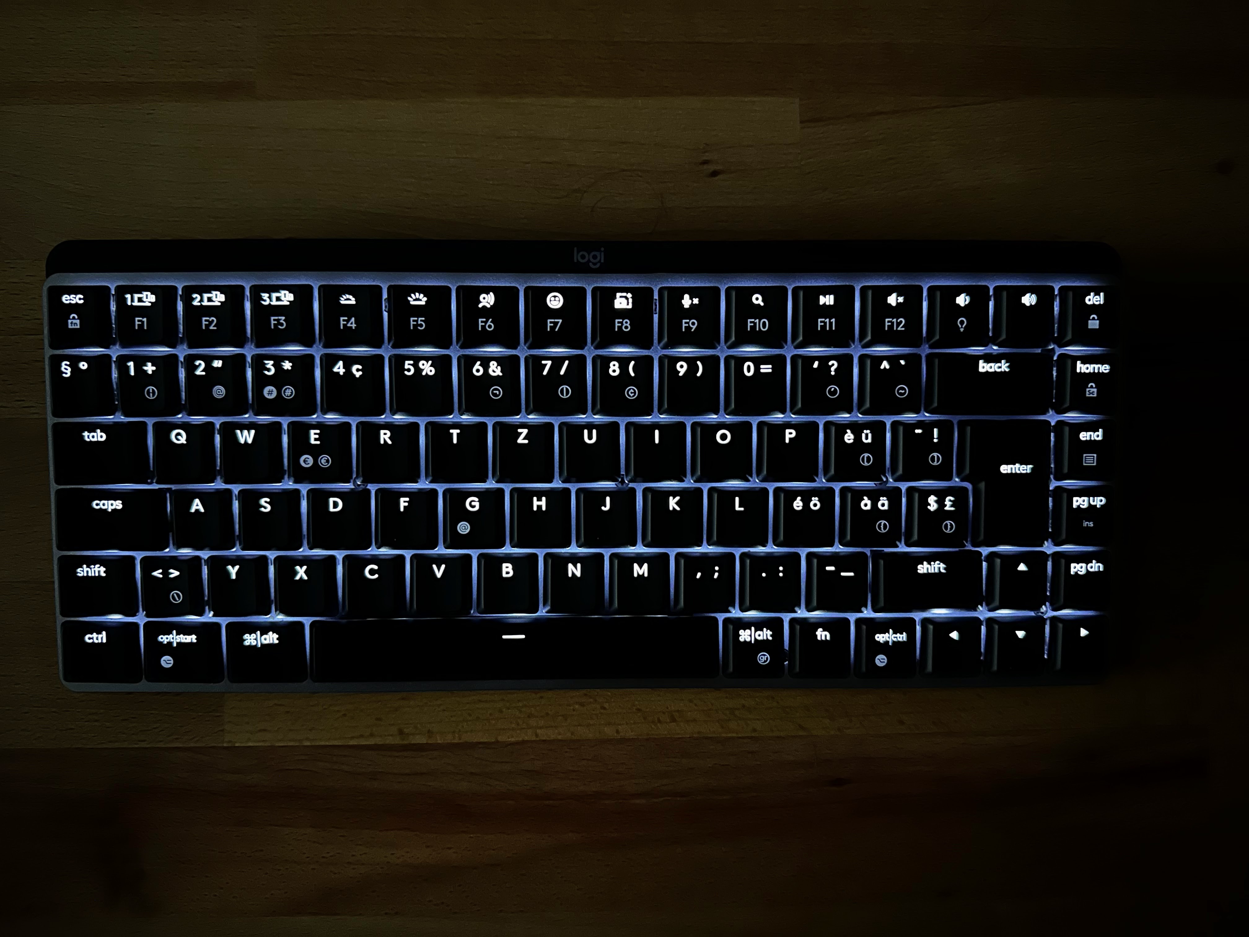 Hintergrundbeleuchtung der Logitech MX Mechanical Mini for Mac