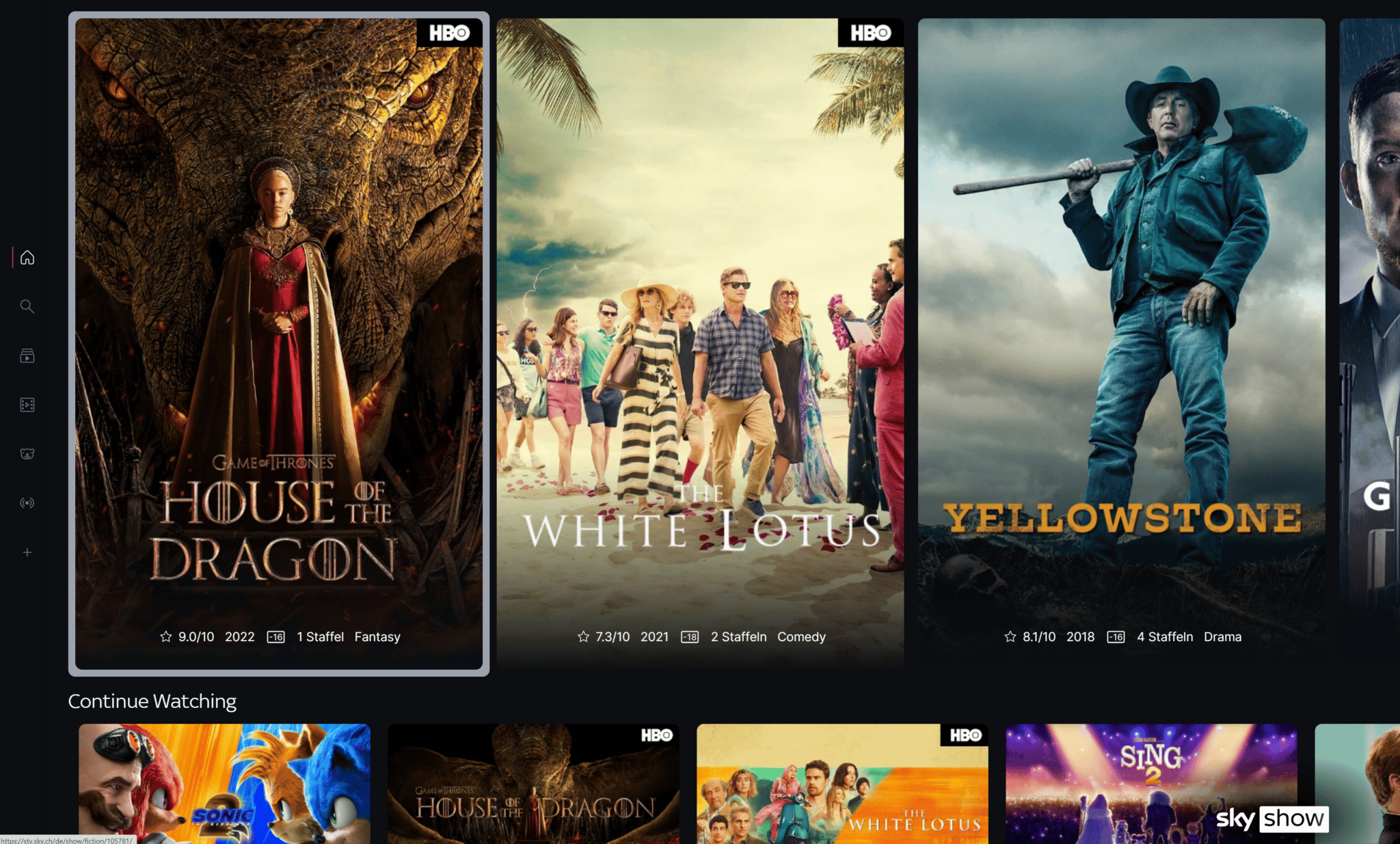Sky Show: Neue App für Fernseher und Smartphone.