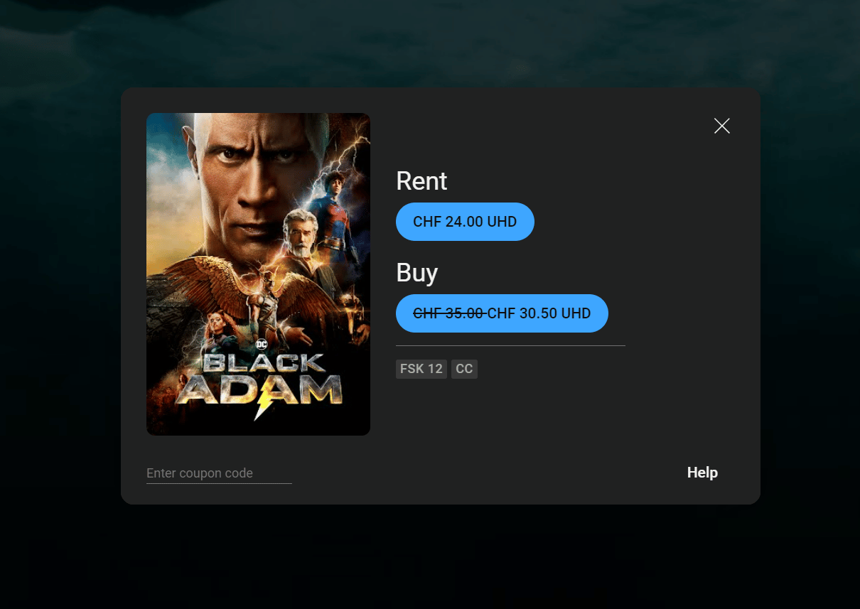 Black Adam ist ein Flop. Daher kann man den Film bereits nach 33 Tagen als Video-on-Demand kaufen.
