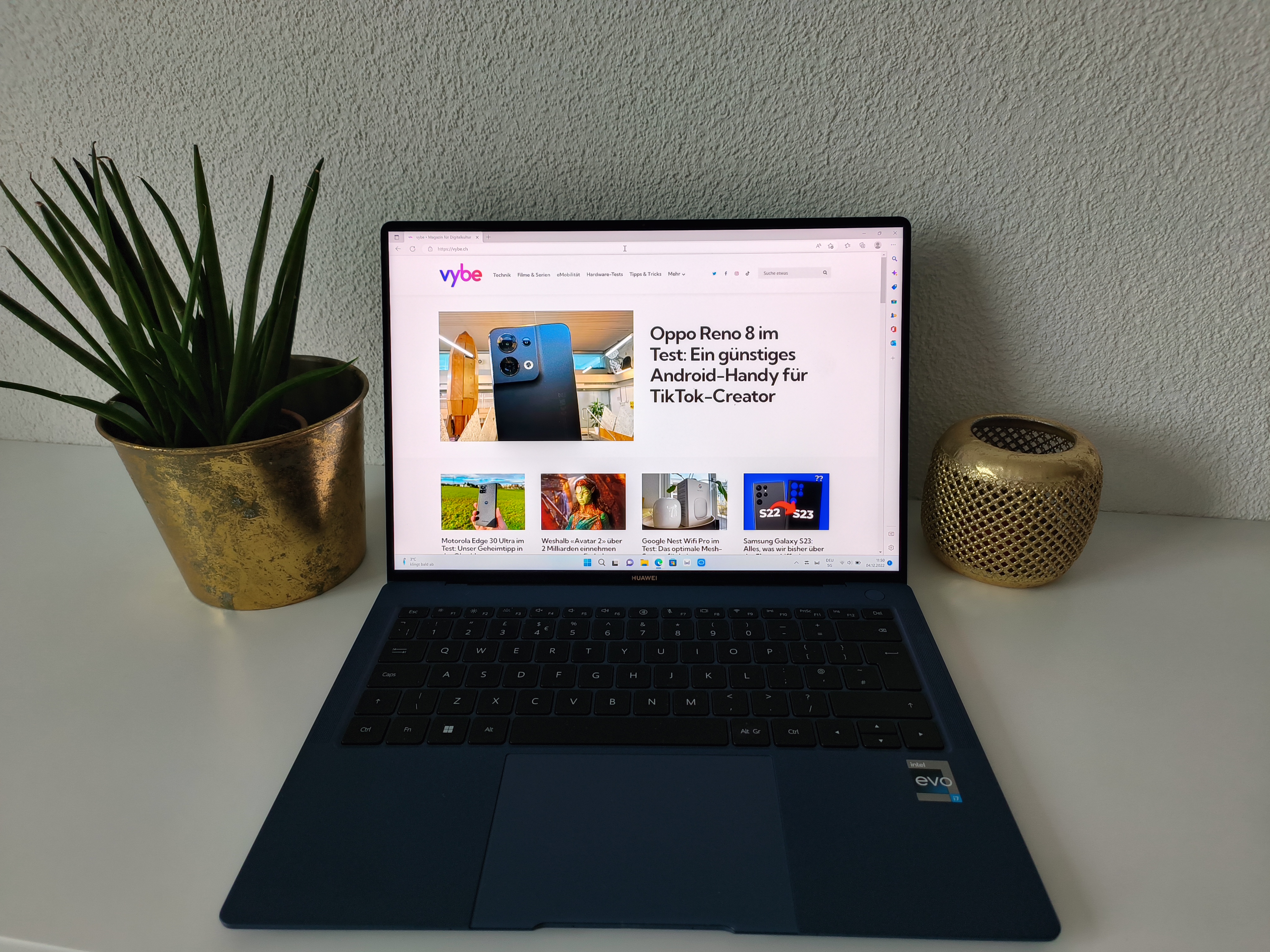 vybe.ch auf Huawei MateBook X Pro