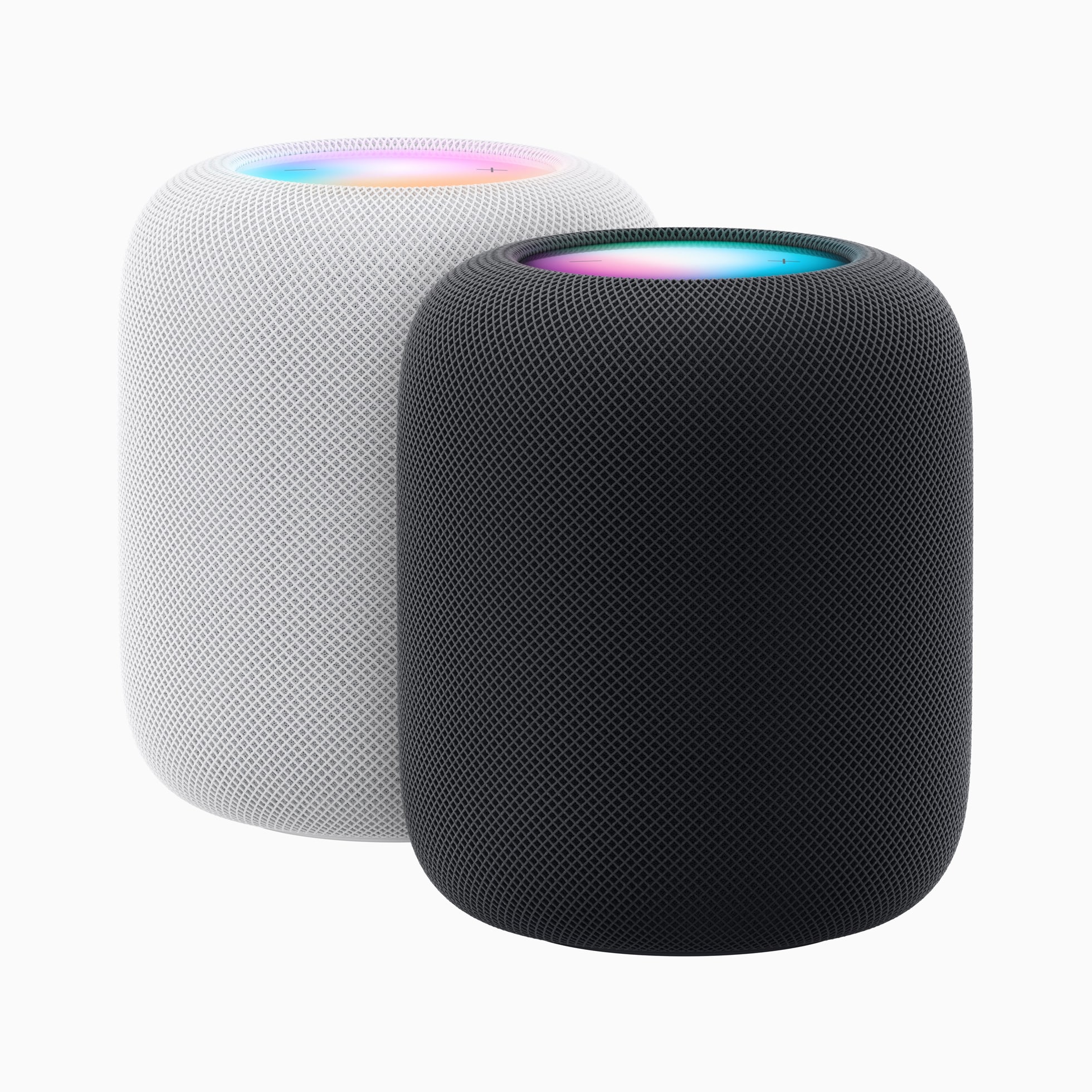 Der Apple HomePod in Weiss und Schwarz