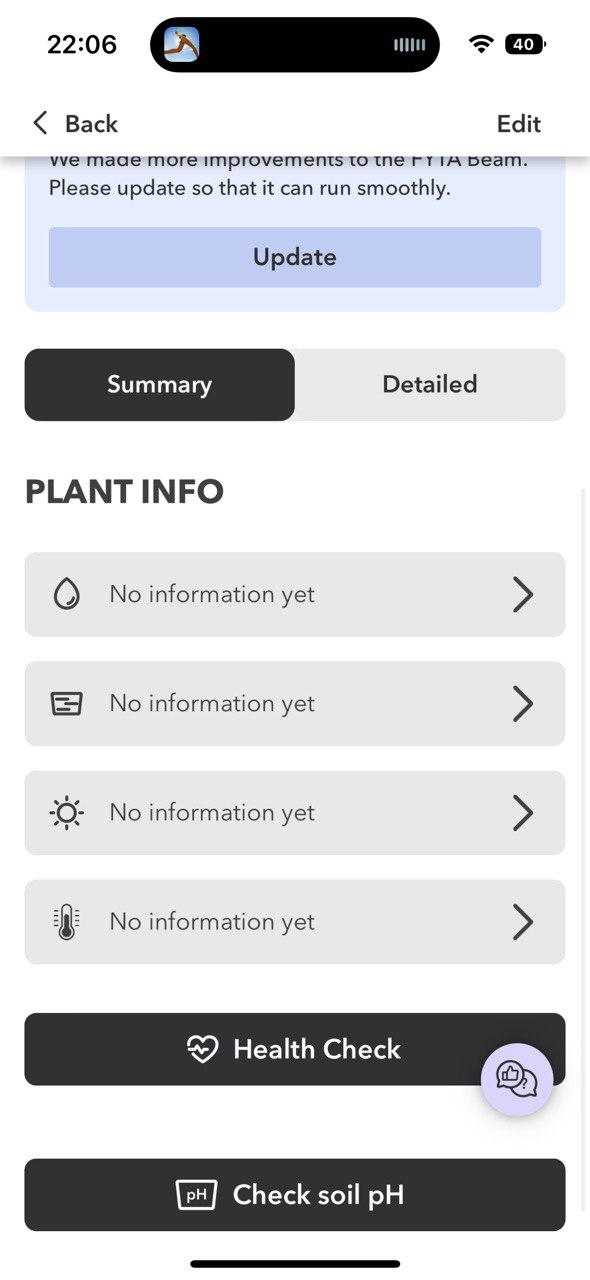 Fyta Beam App einrichten.