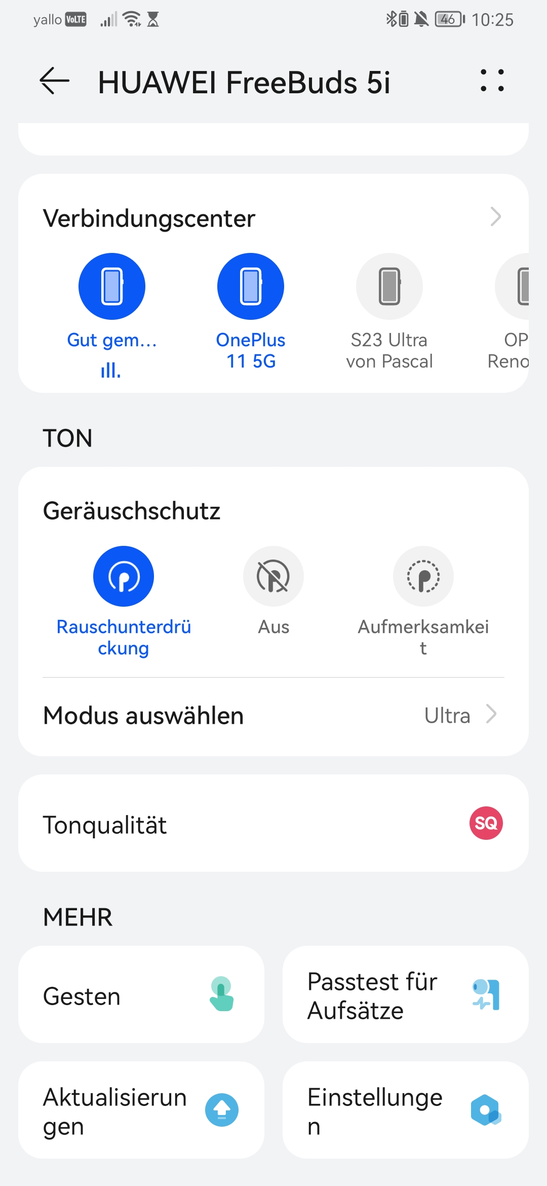 AI Life App mit den Huawei Freebuds 5i.