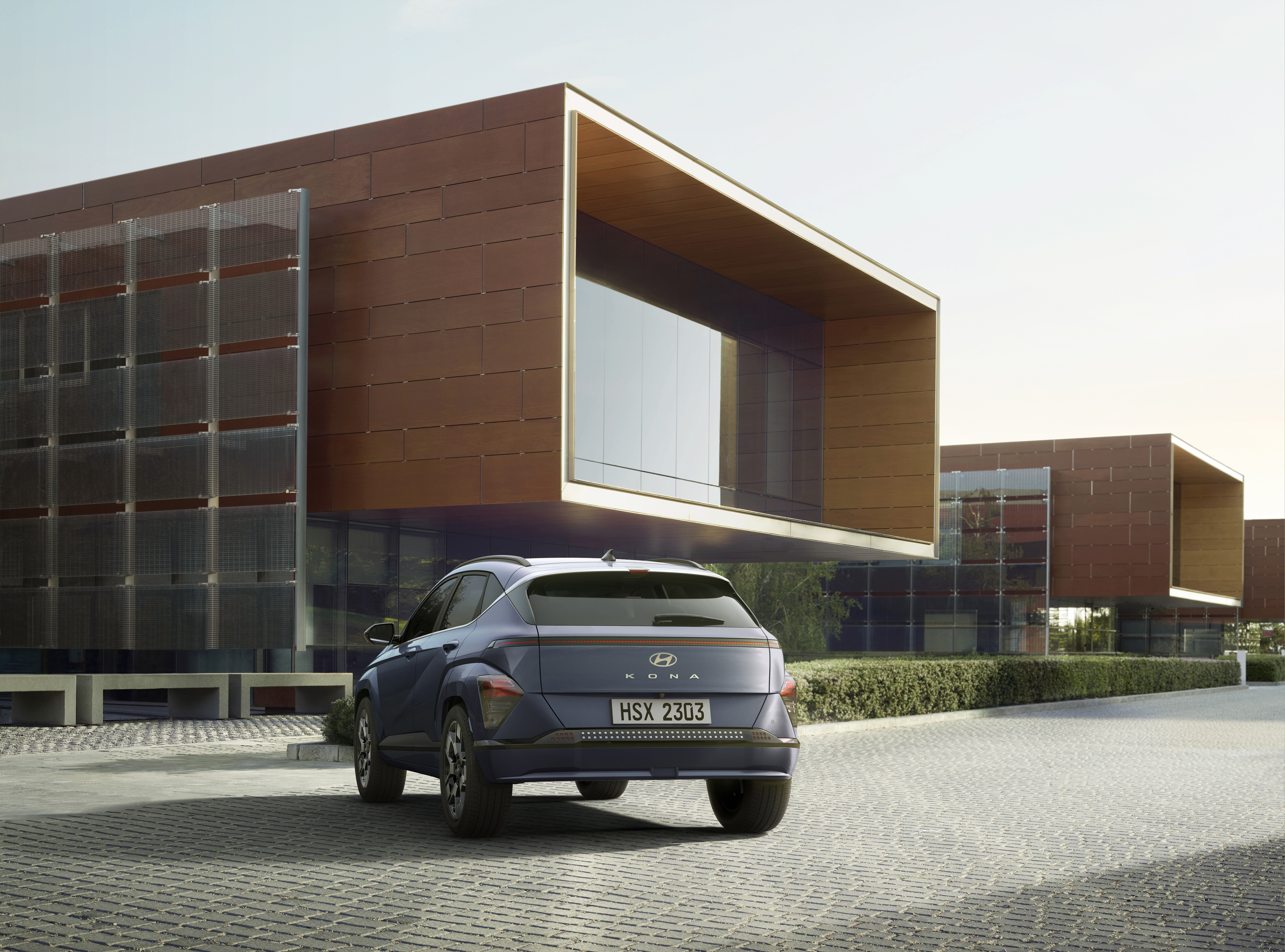 Das Heck des neuen Kona Electric von Hyundai