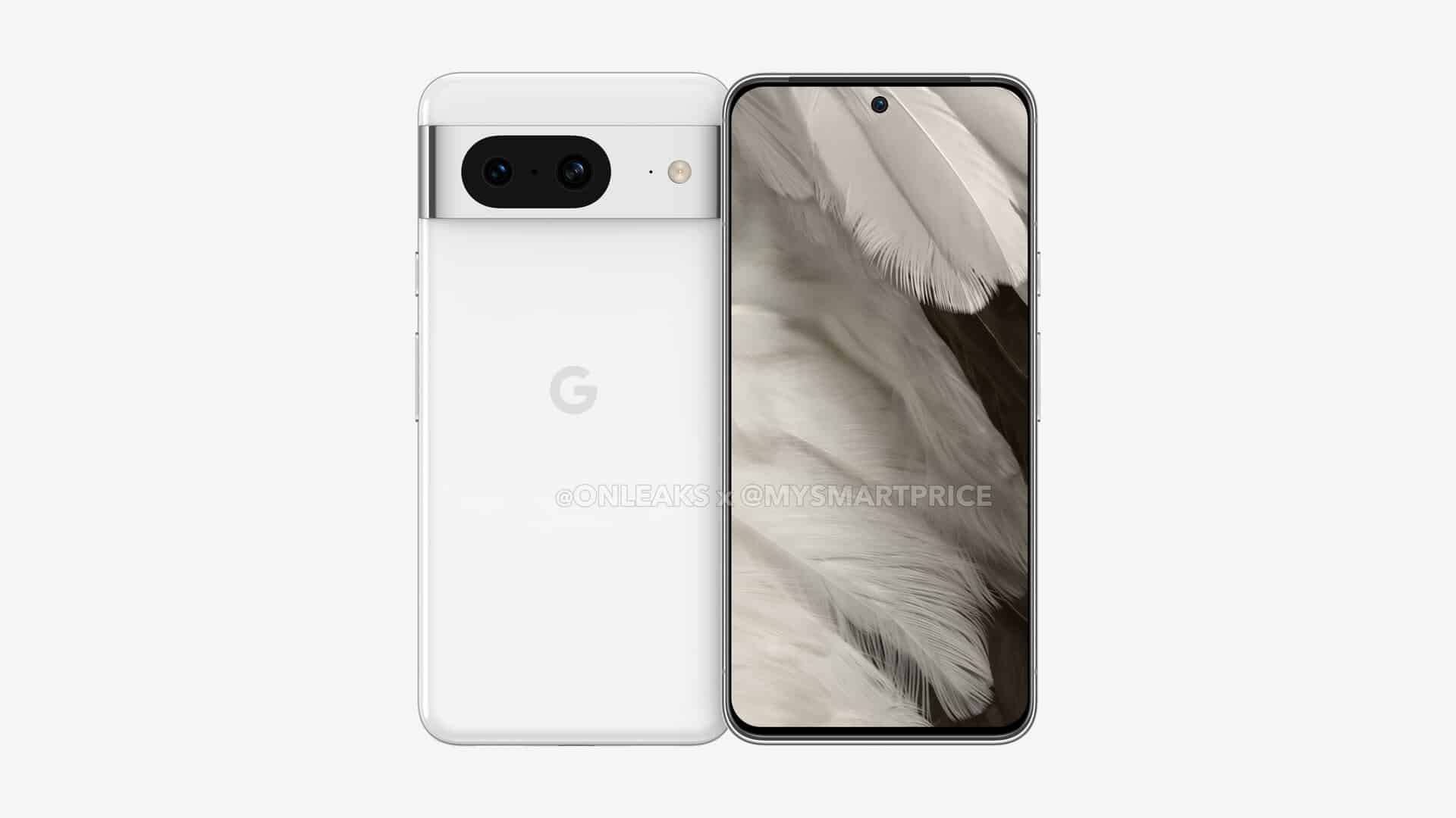 Das Google Pixel 8 auf einem ersten Renderbild