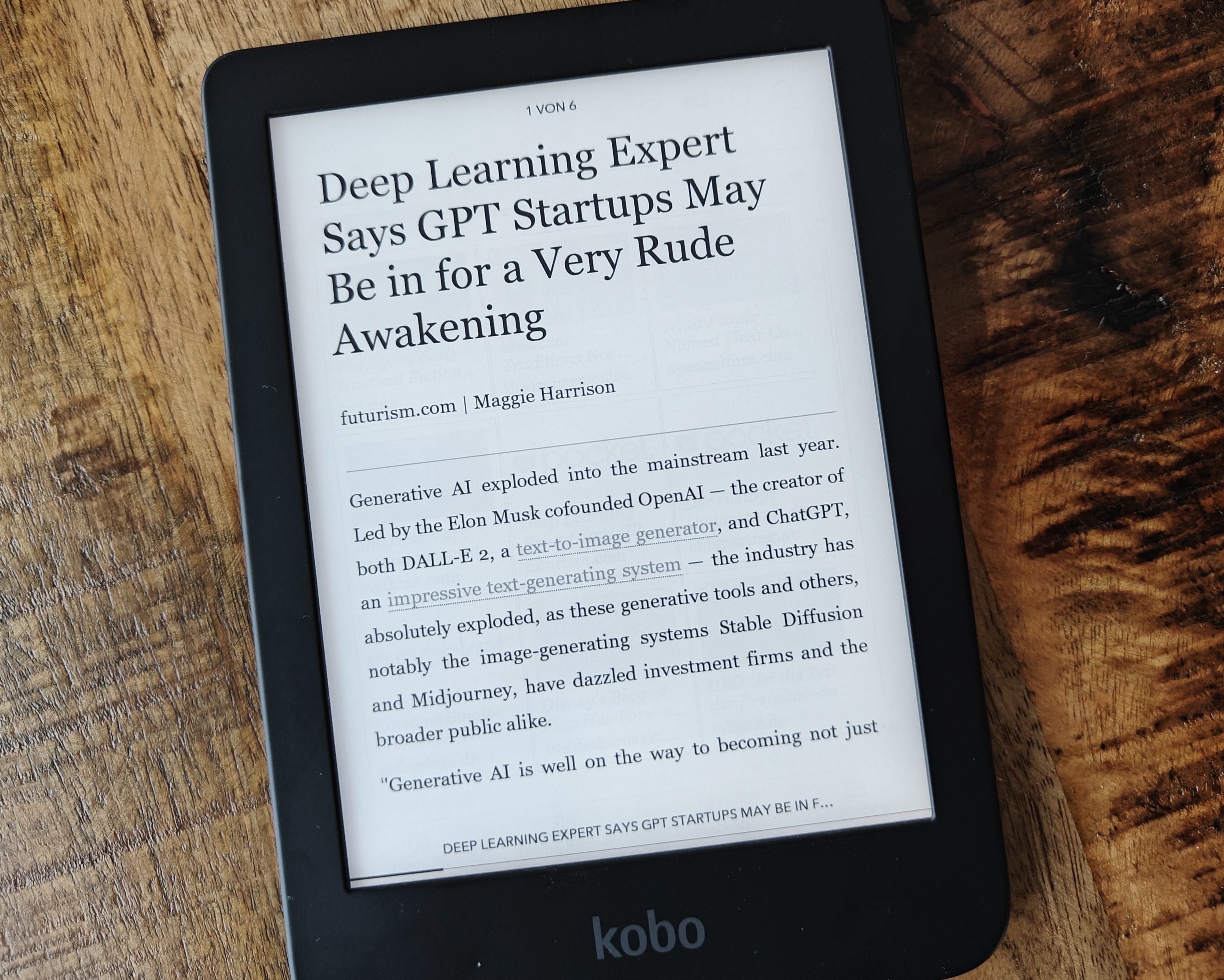 Rakuten Kobo Clara 2E.