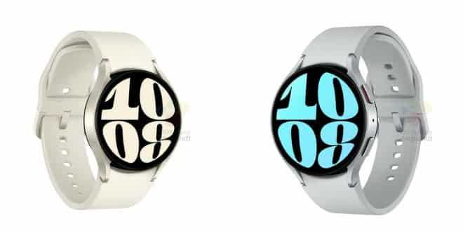 Die Samsung Galaxy Watch 6 in Beige und Silber