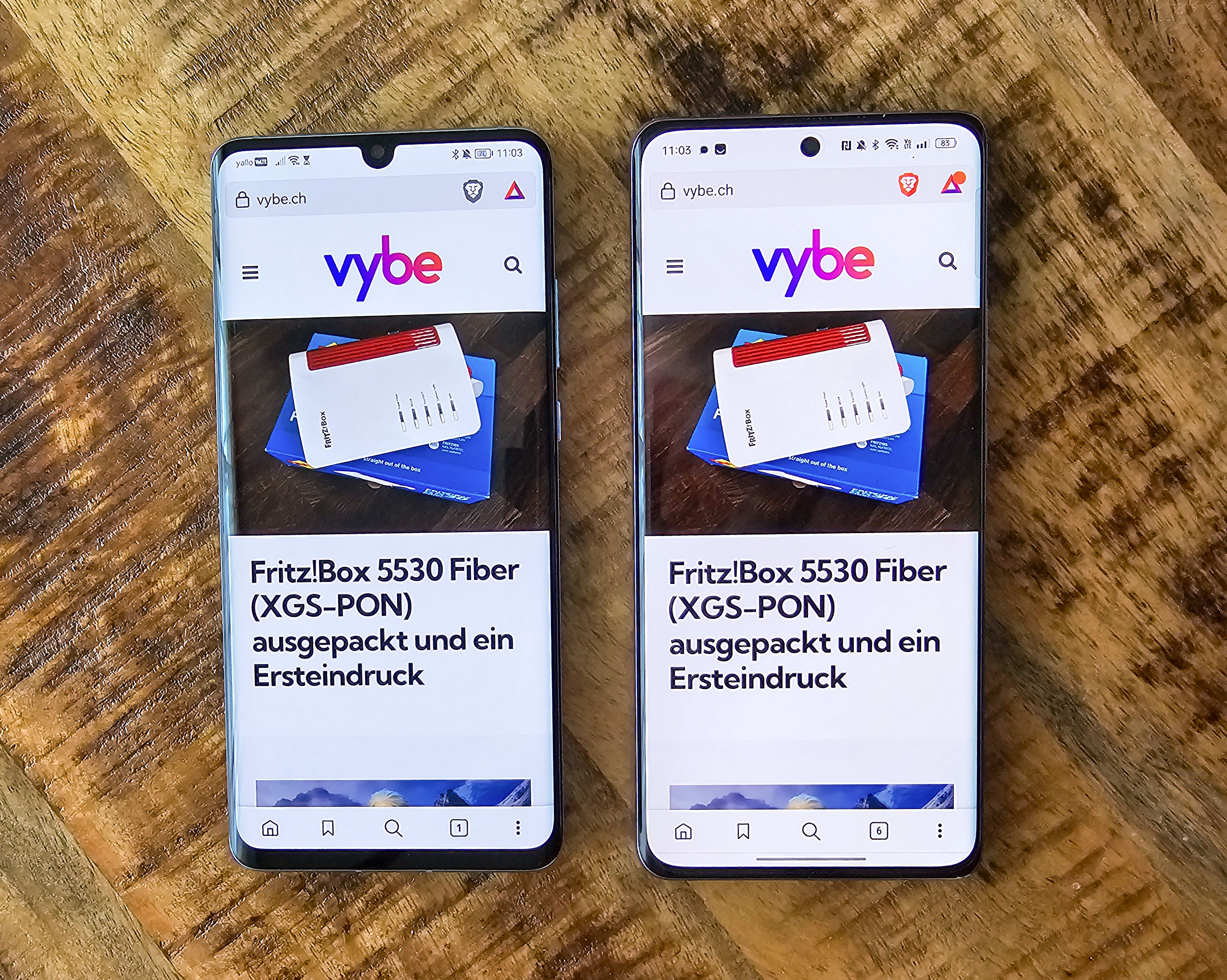 Oppo Reno 10 Pro im Vergleich zum Huawei P30 Pro.