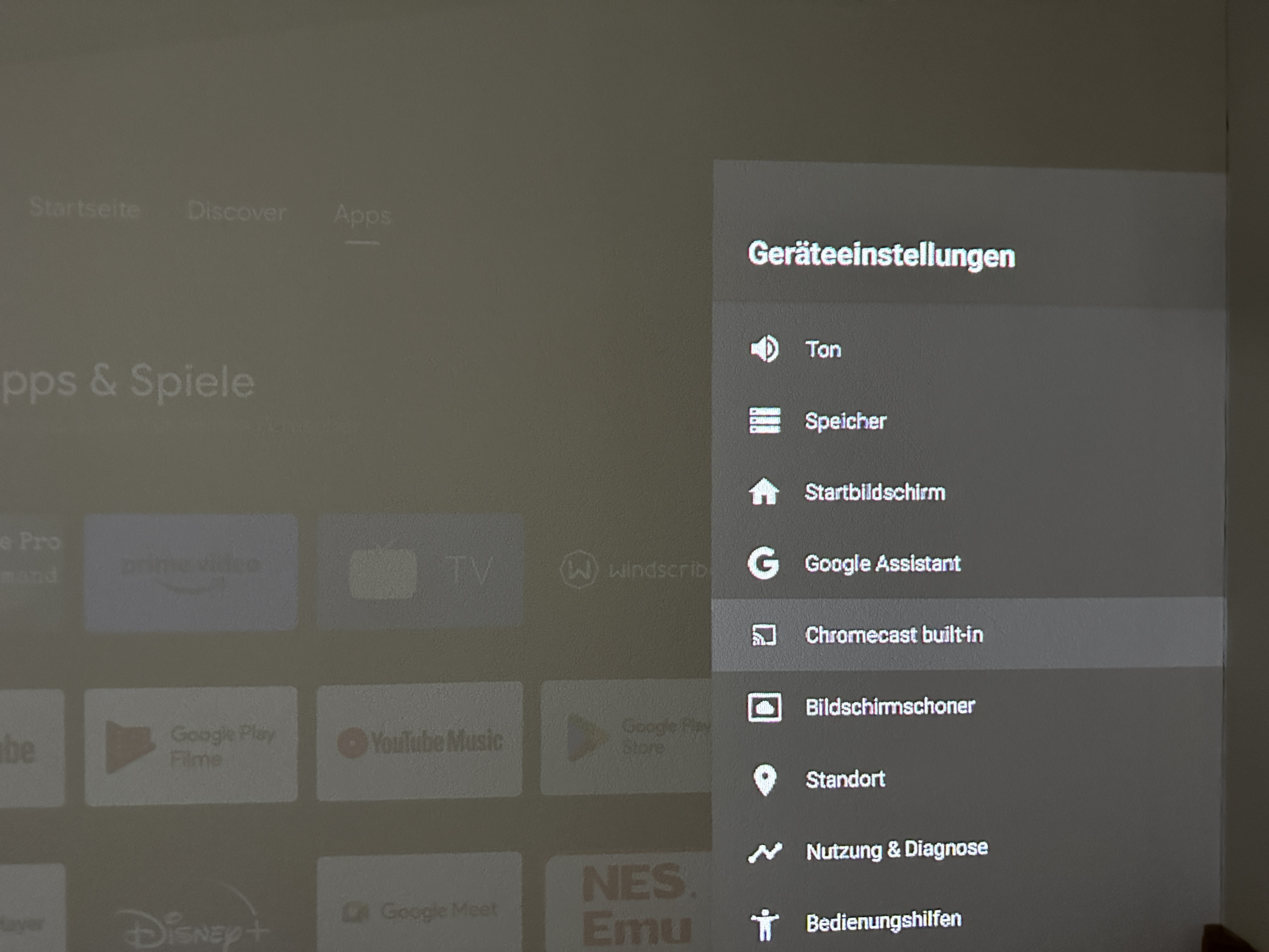 Auch der Chromecast ist bereits integriert