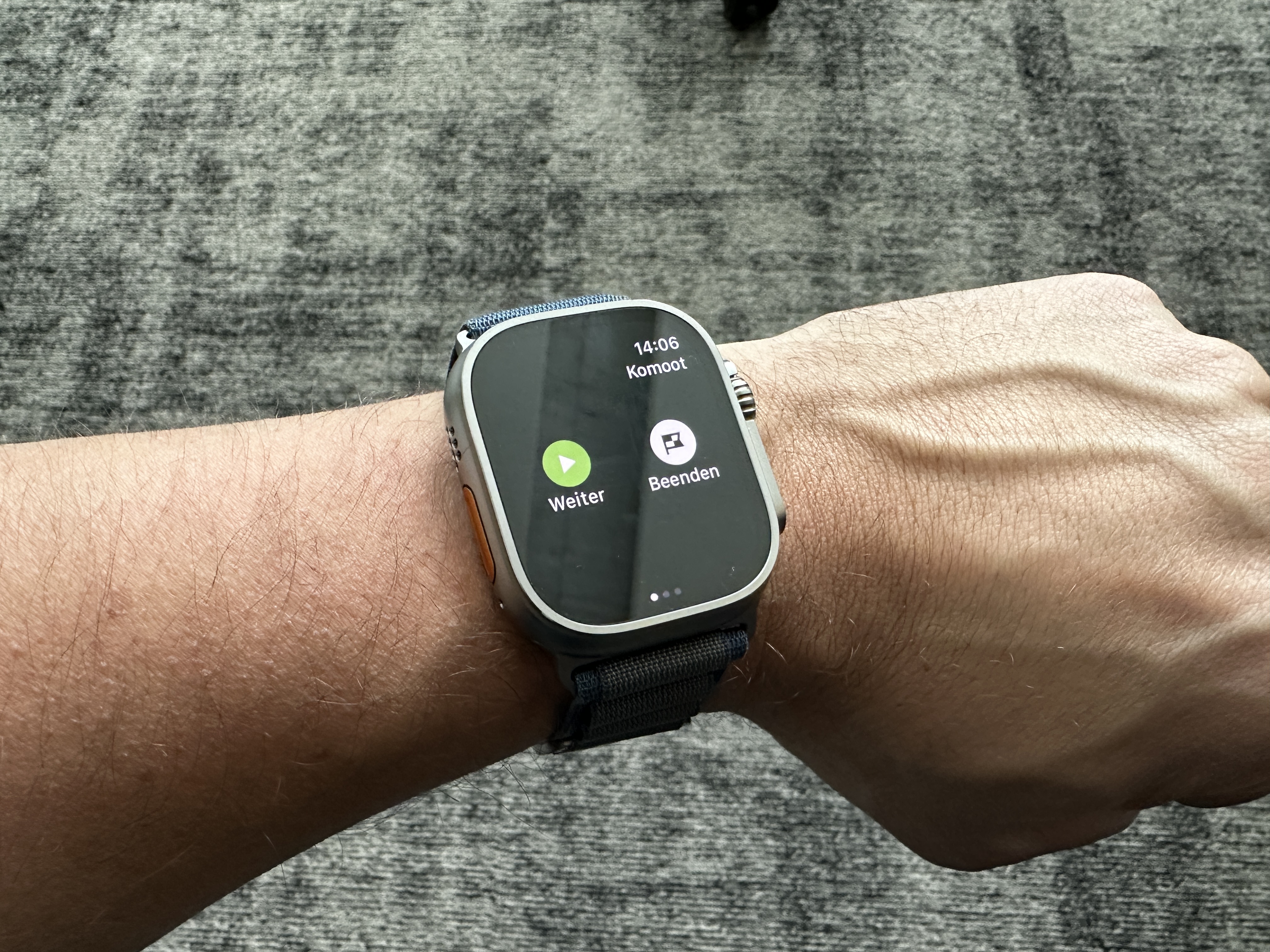 Komoot auf Apple Watch Ultra 2