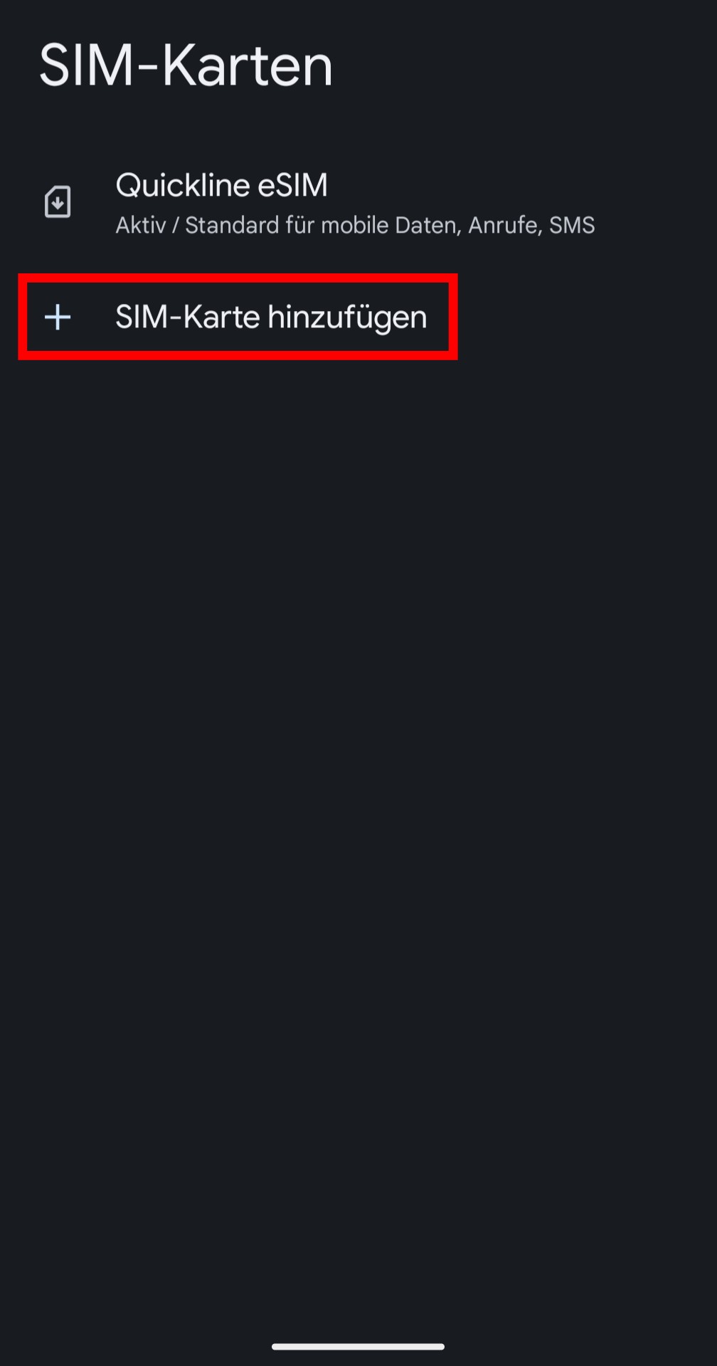 eSIM auf Android einrichten