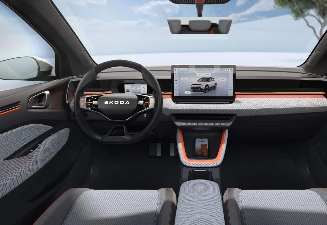 Das Cockpit des neuen Skoda Epiq