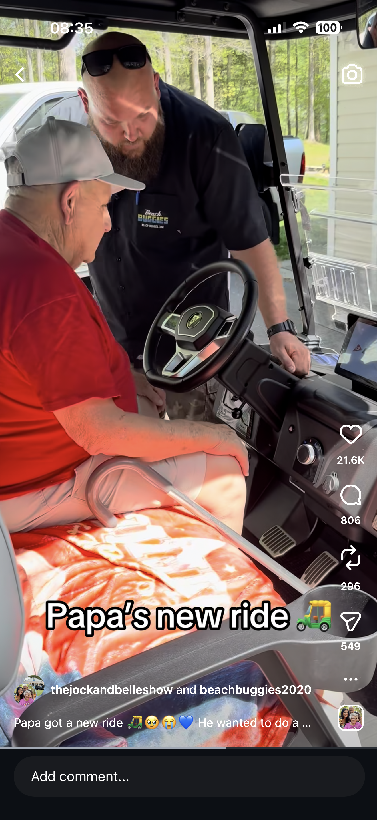 Jock on his first ride in the new Denago