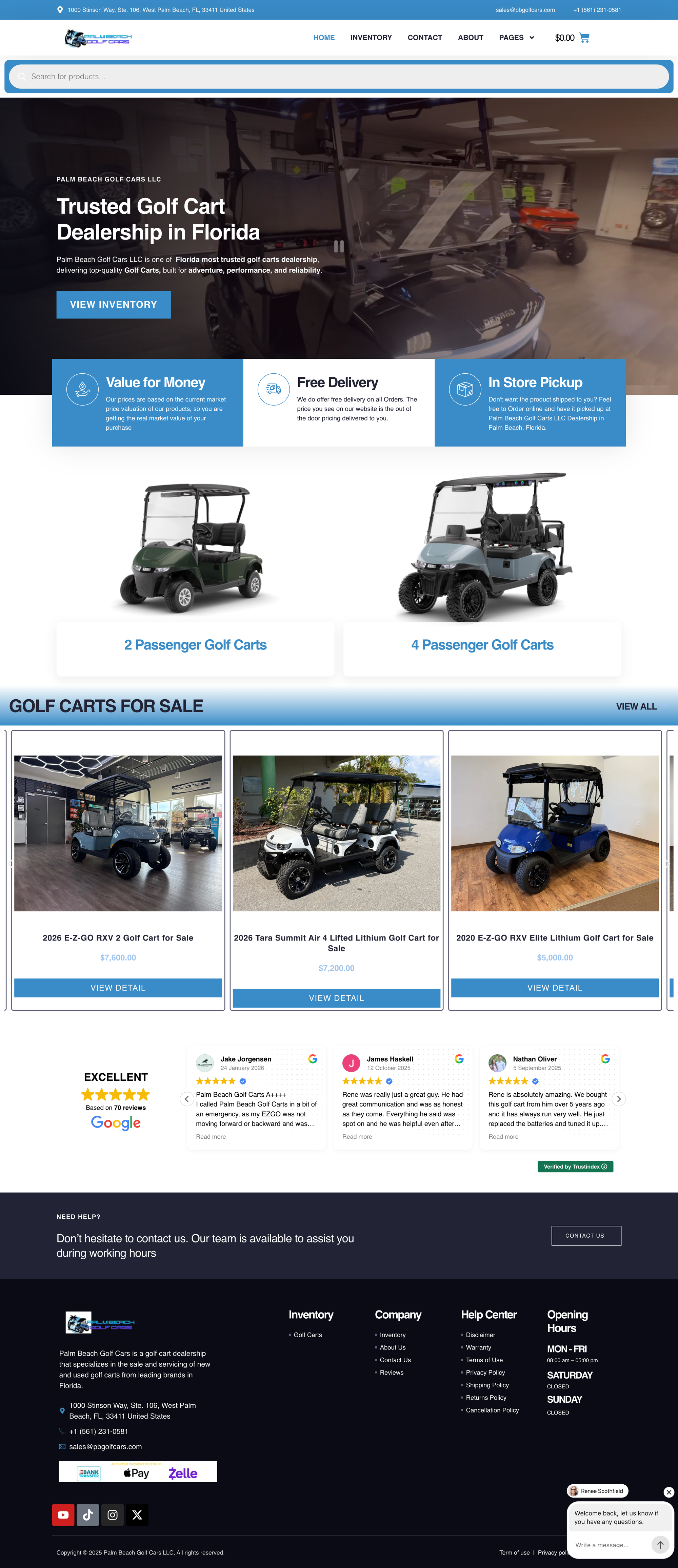 pbgolfcars.com — “Florida” (blue)