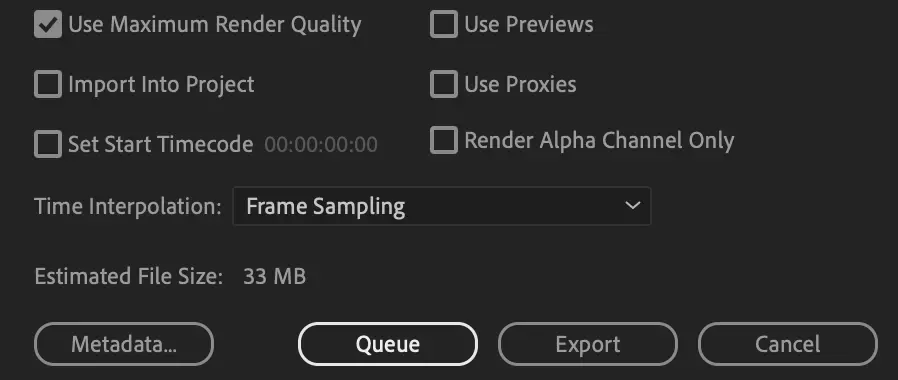 Export your video